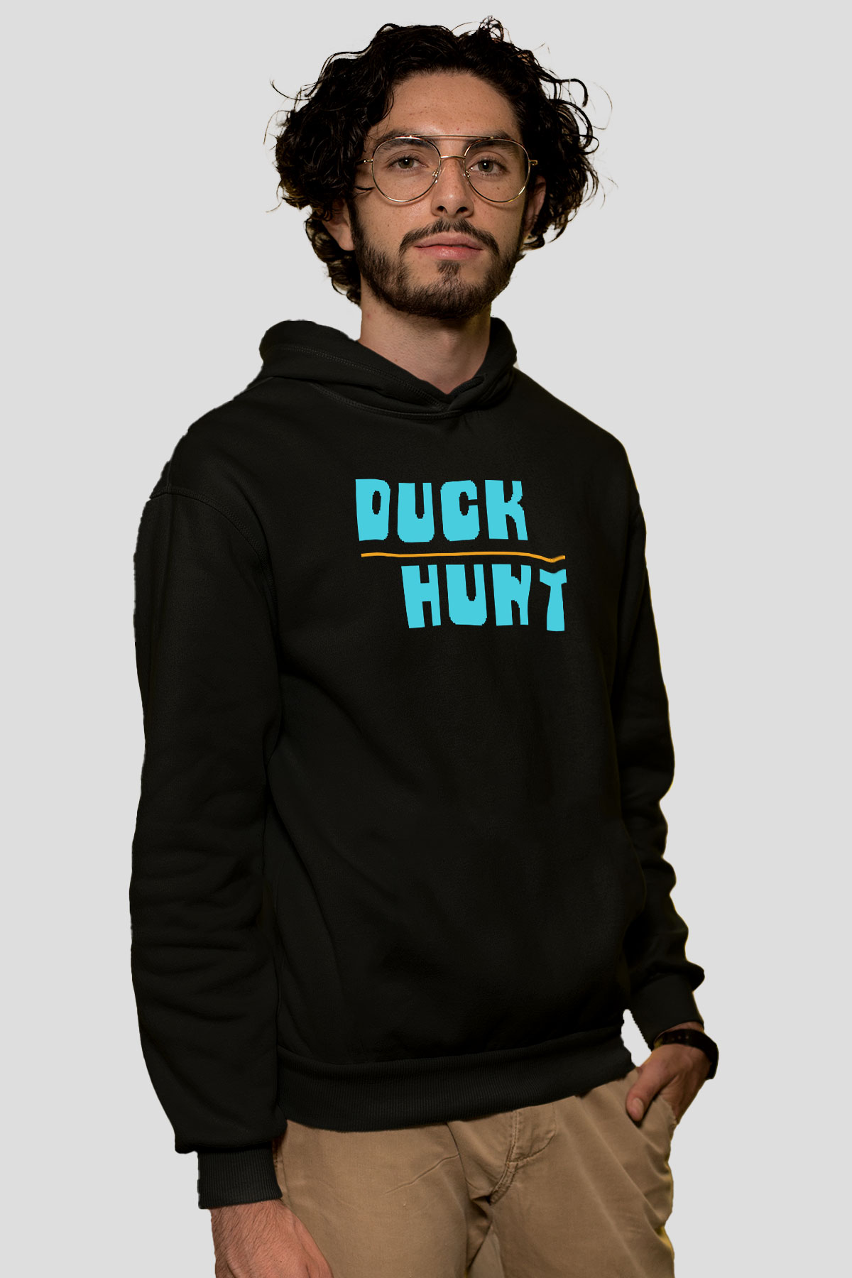 Duck Hunt Siyah Unisex Hoodie