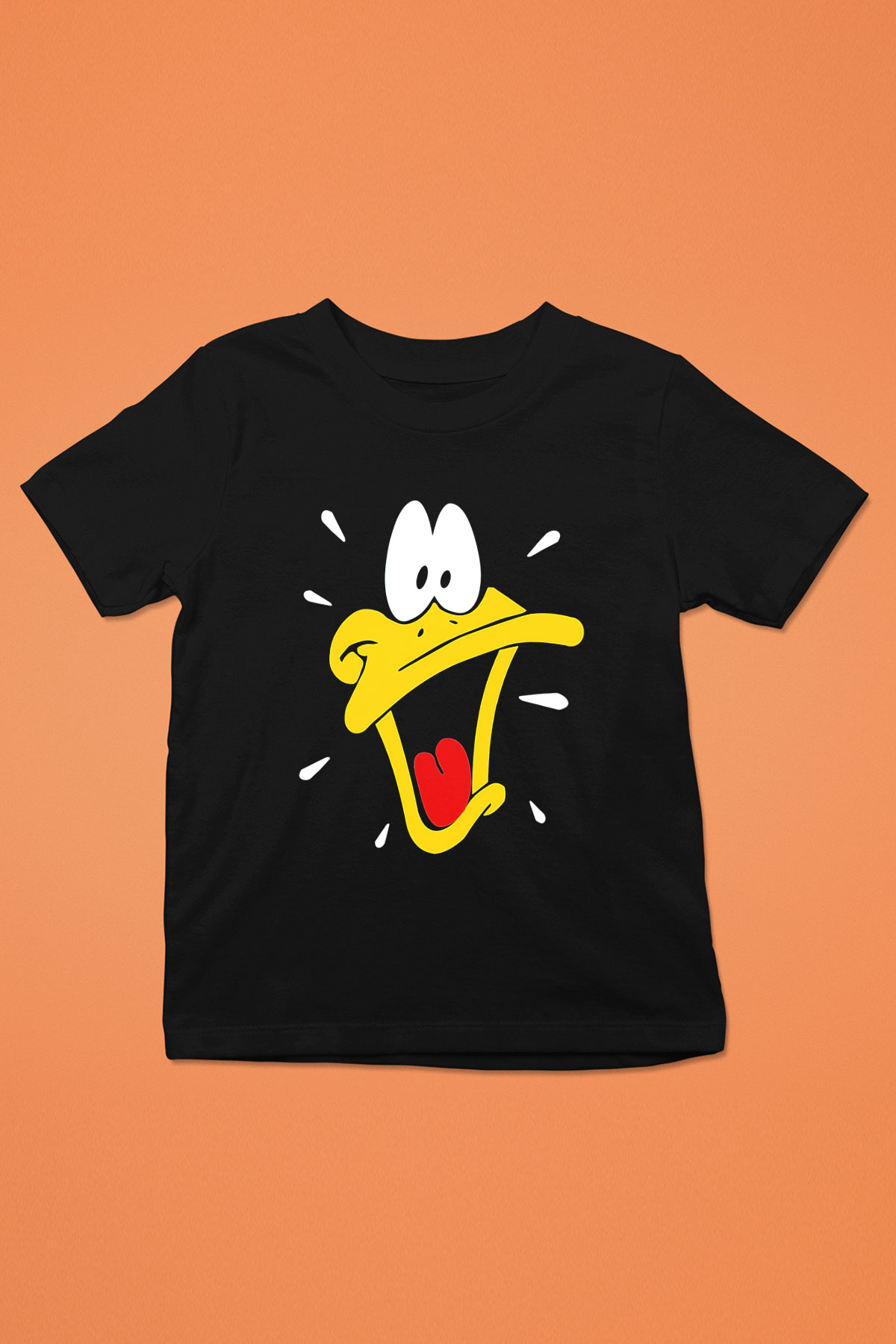 DuckTales Baskılı Siyah Unisex Çocuk Tişört