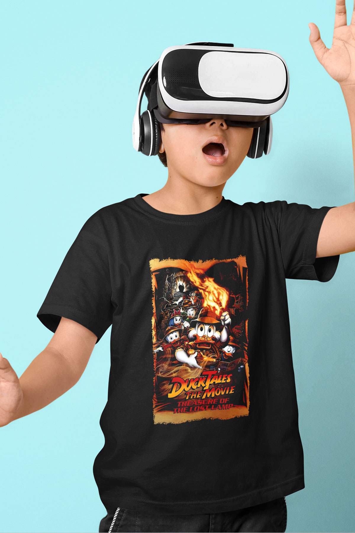 DuckTales Siyah Unisex  Çocuk Tişört
