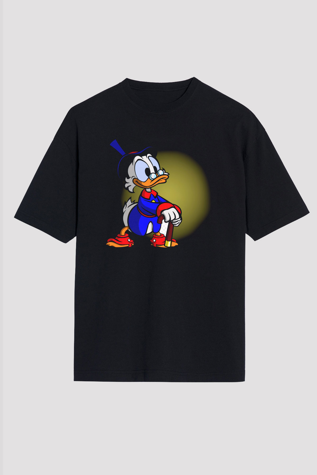 DuckTales Siyah Unisex Oversize Tişört