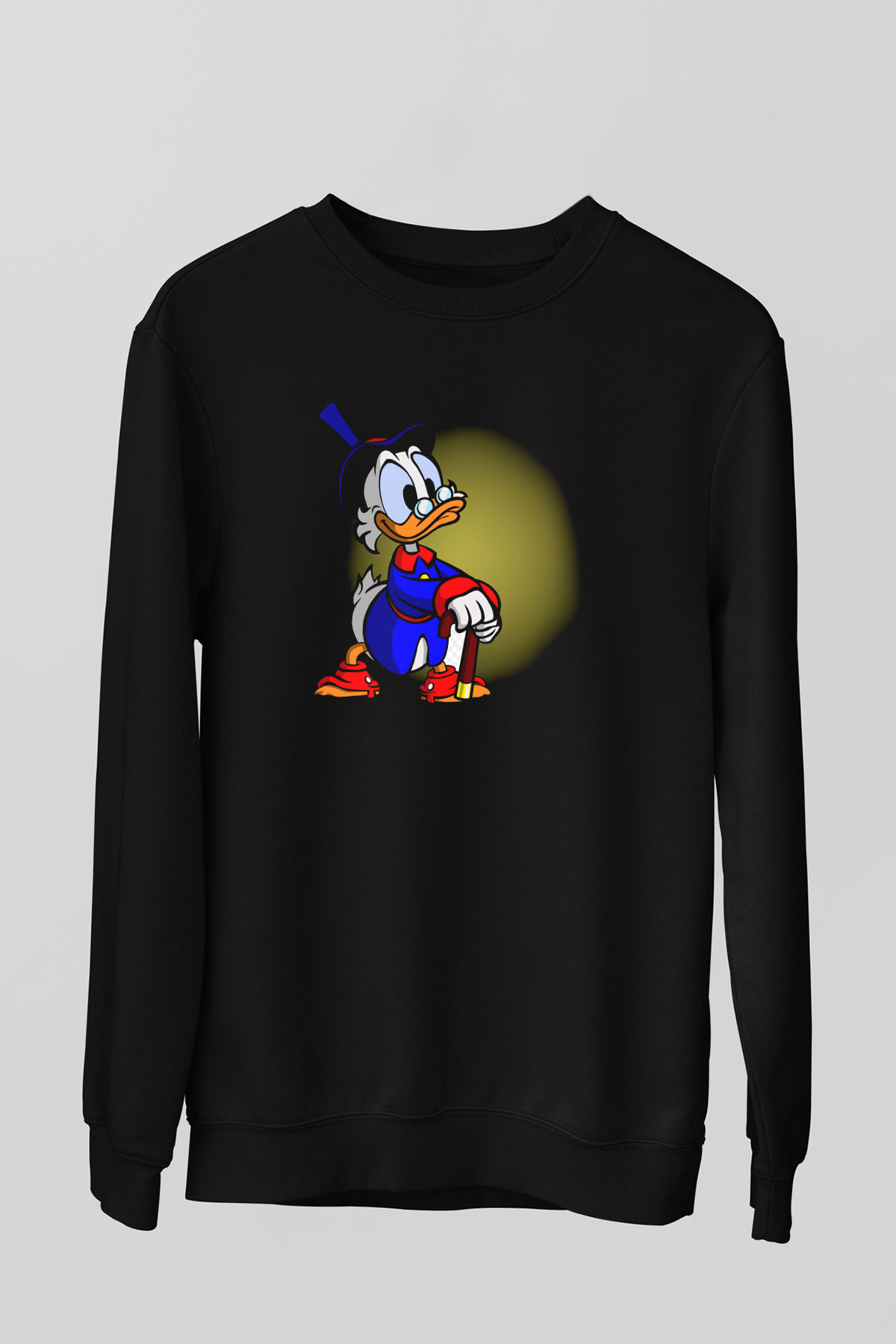 DuckTales Siyah Unisex Sweatshirt