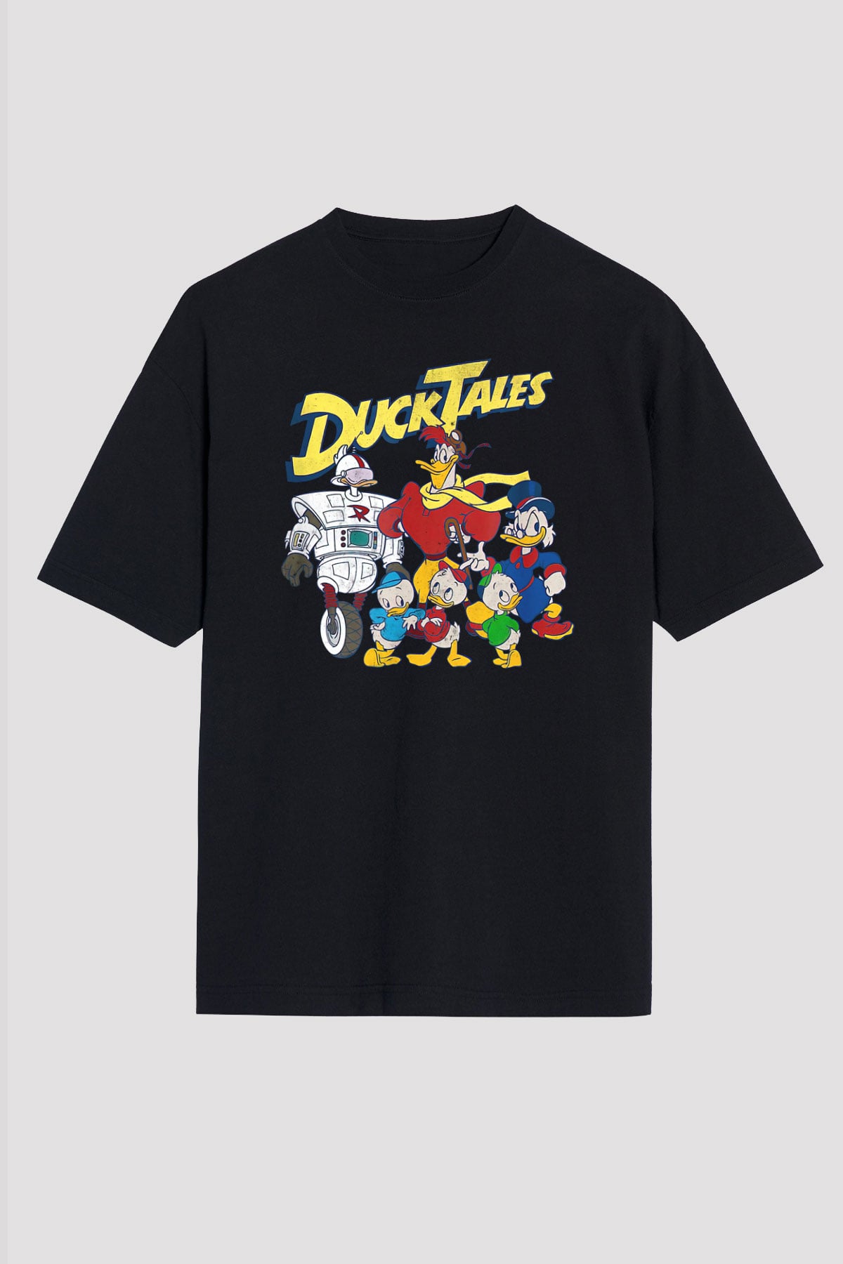 DuckTales Siyah Oversize Tişört