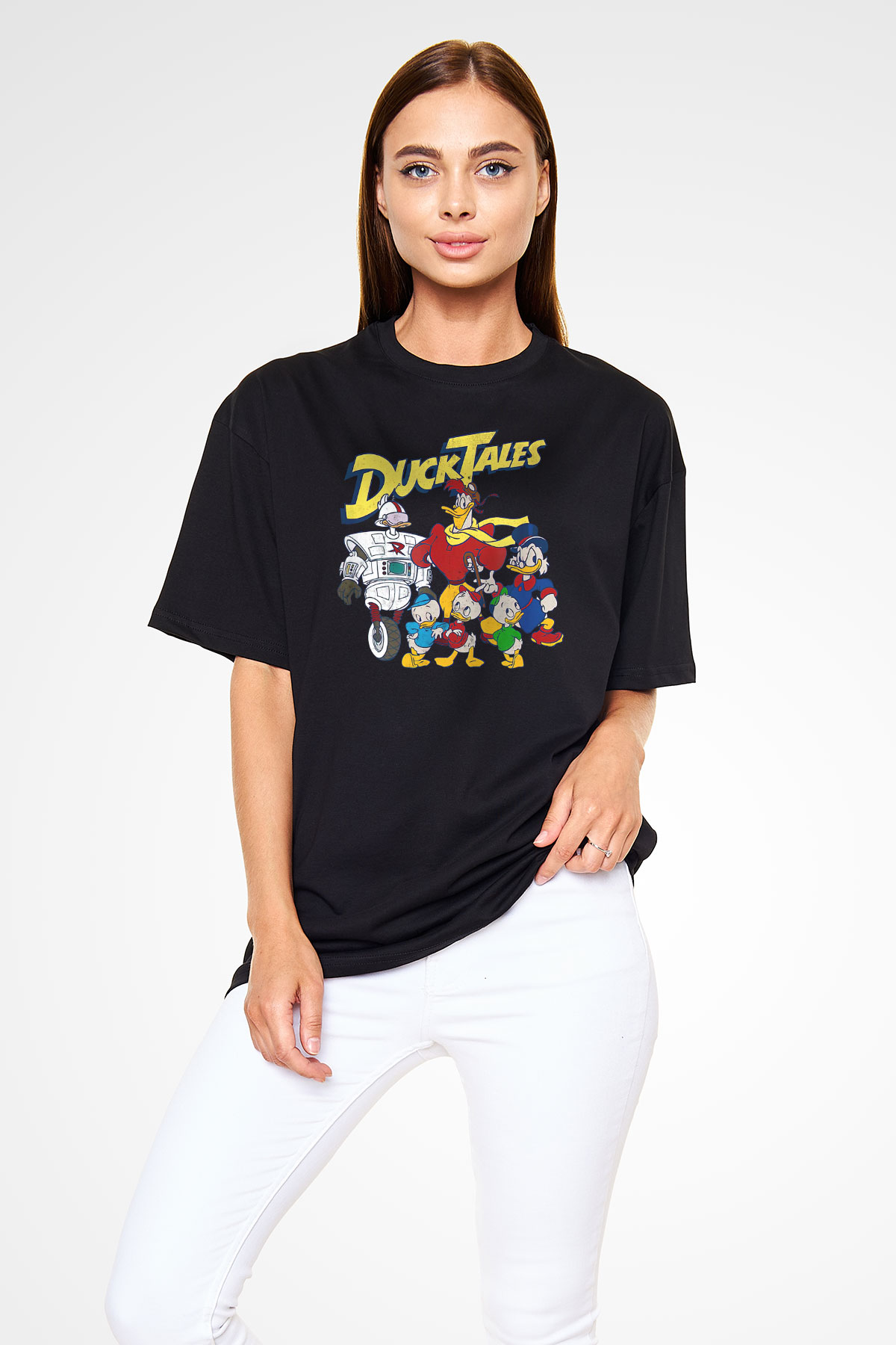 DuckTales Siyah Oversize Tişört