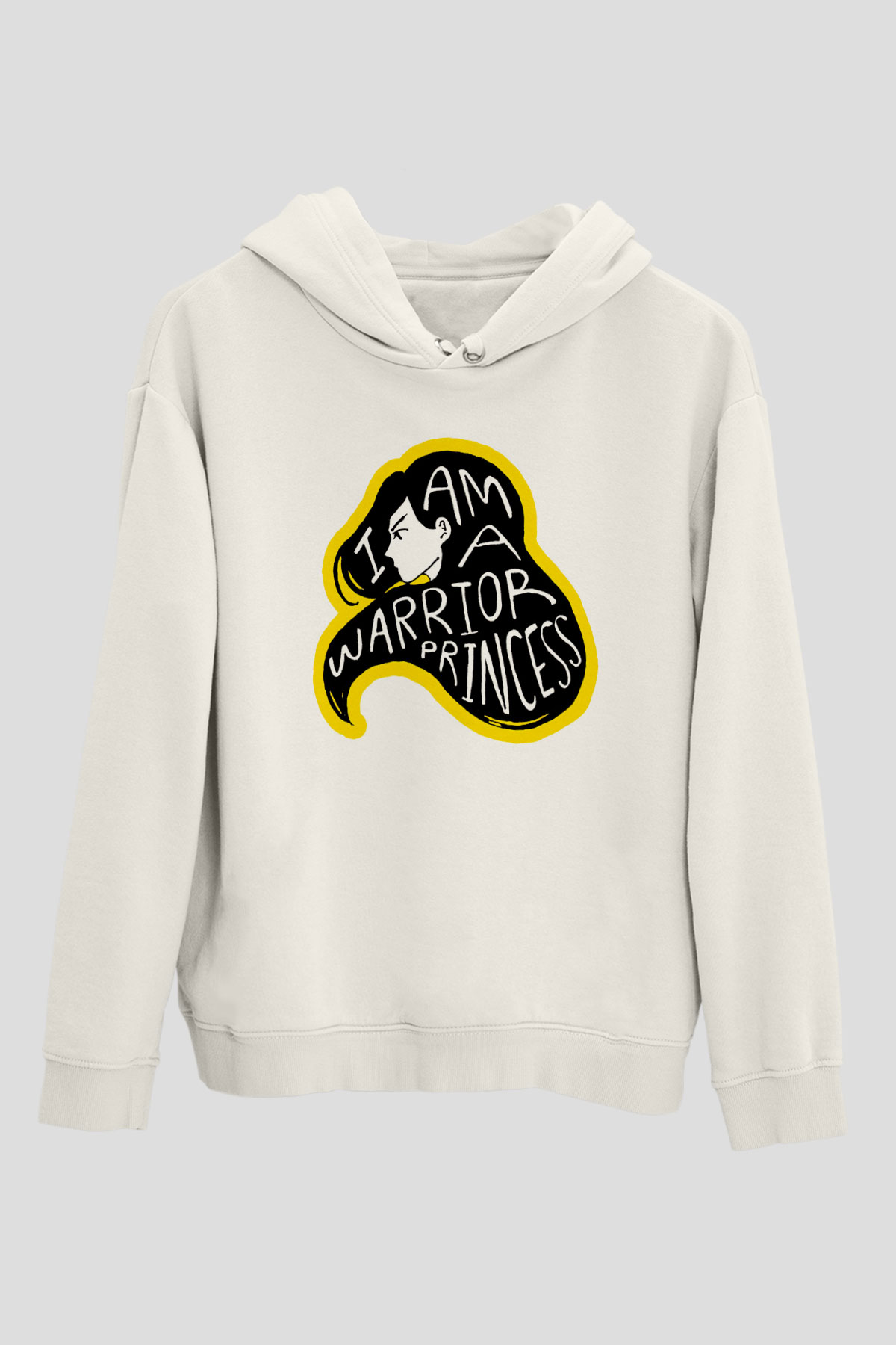Dünya Kadınlar Günü Beyaz Unisex Kapşonlu Sweatshirt