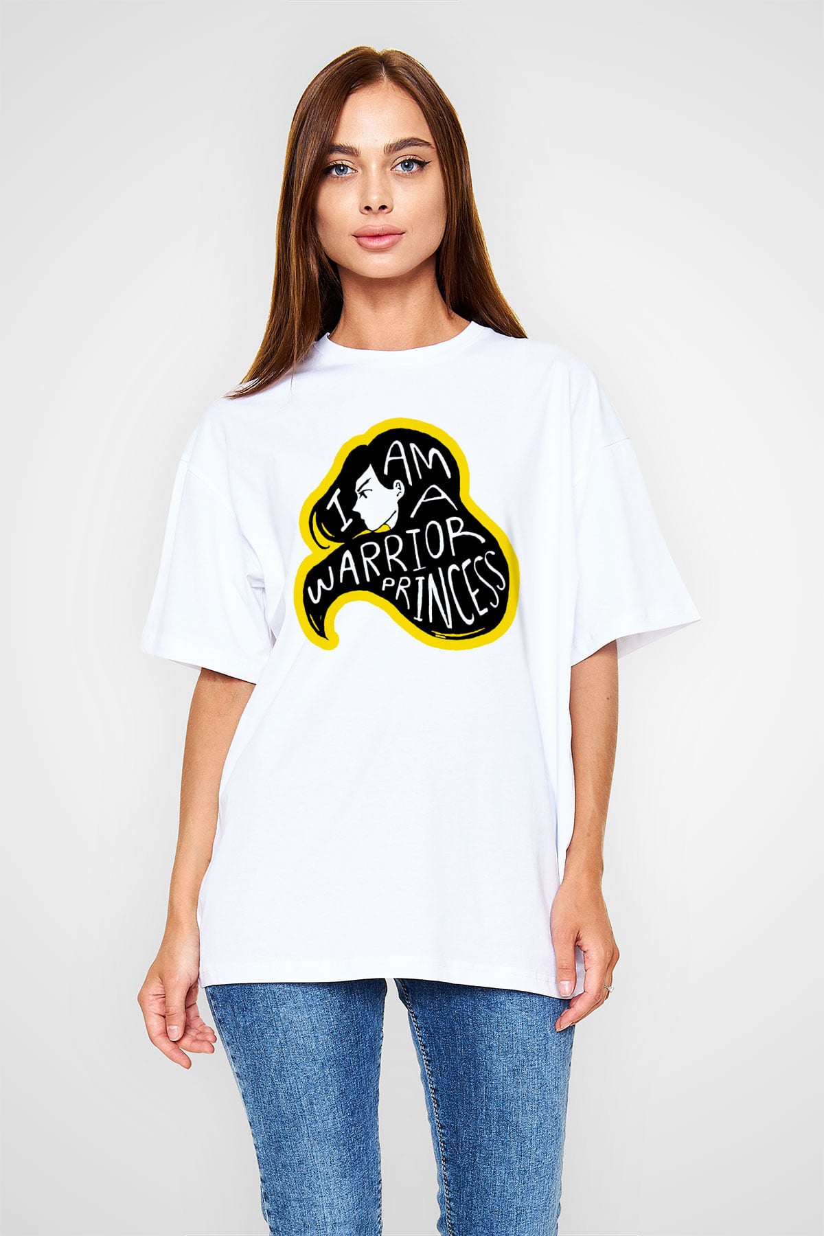 Dünya Kadınlar Günü Beyaz Unisex Oversize Tişört T-Shirt