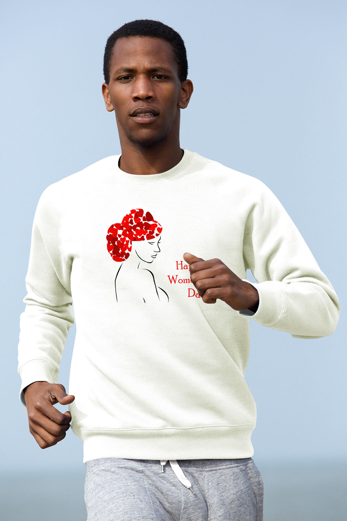 Dünya Kadınlar Günü Beyaz Unisex Sweatshirt