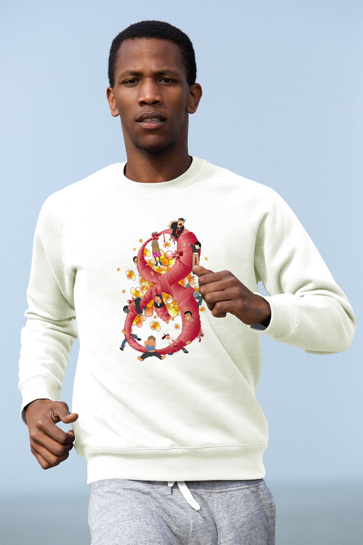 Dünya Kadınlar Günü Beyaz Unisex Sweatshirt