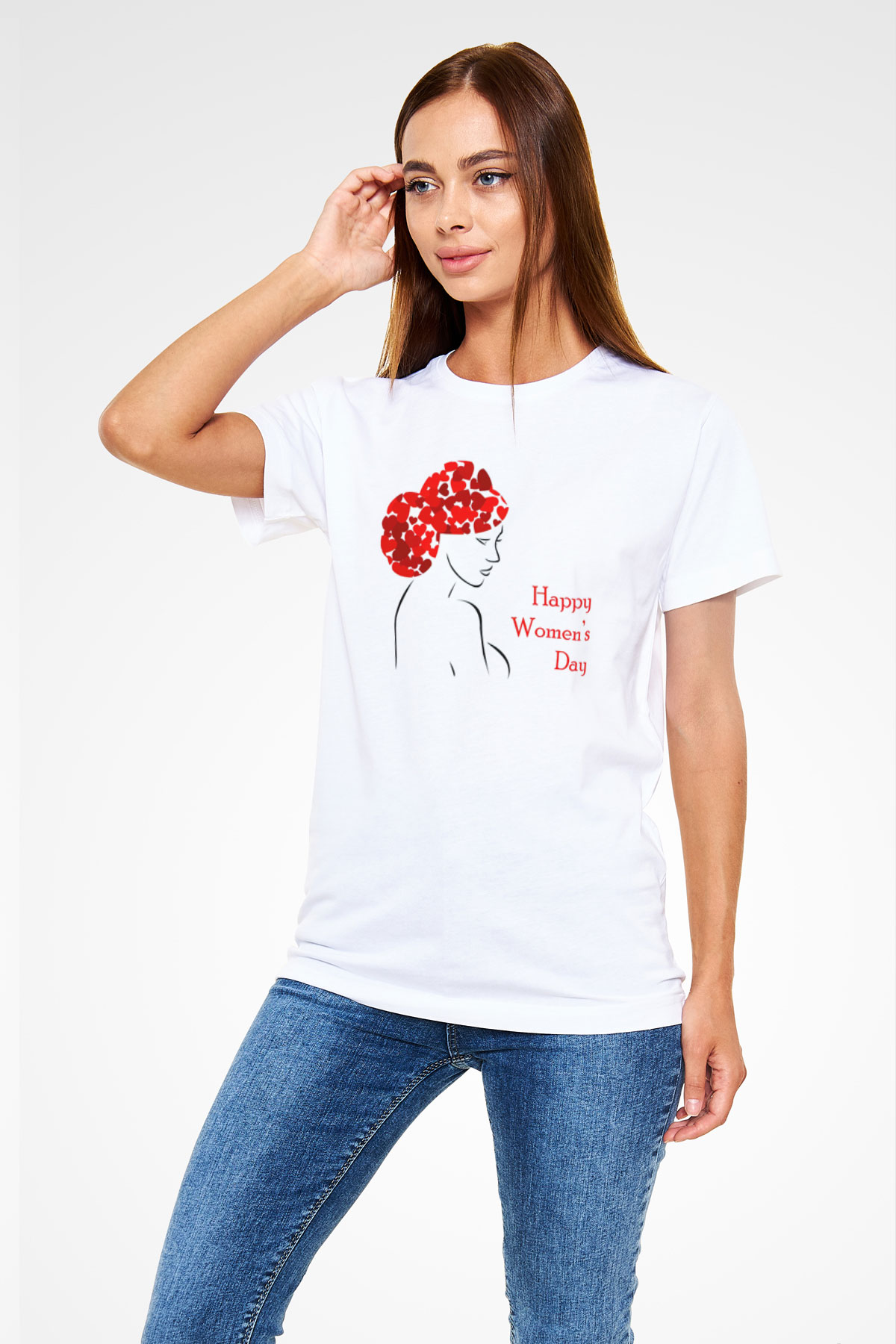 Dünya Kadınlar Günü Beyaz Unisex Tişört T-Shirt - TişörtFabrikası