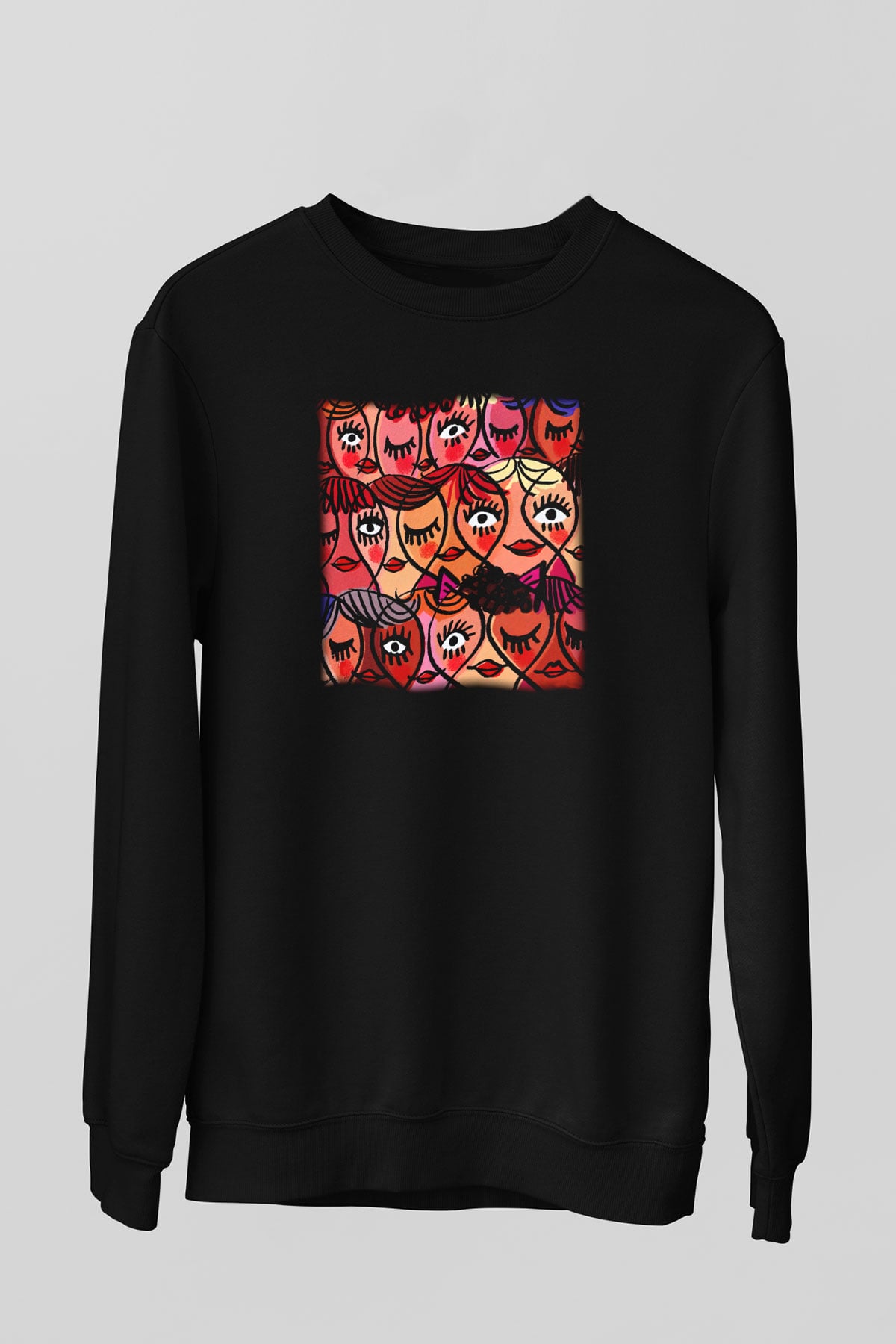 Dünya Kadınlar Günü Siyah Unisex Sweatshirt