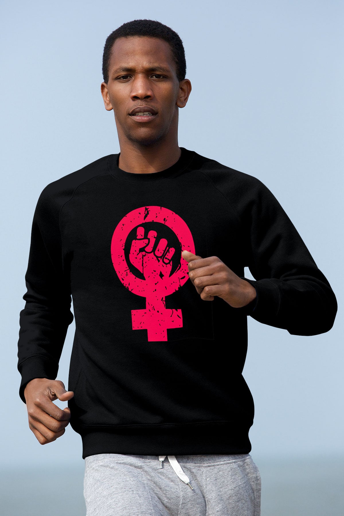 Dünya Kadınlar Günü Siyah Unisex Sweatshirt