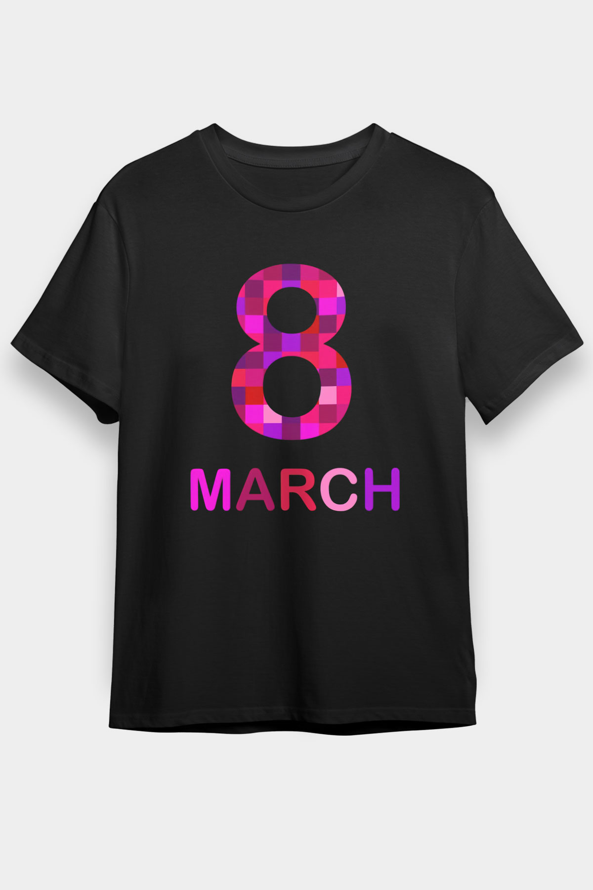 Dünya Kadınlar Günü Siyah Unisex Tişört T-Shirt - TişörtFabrikası