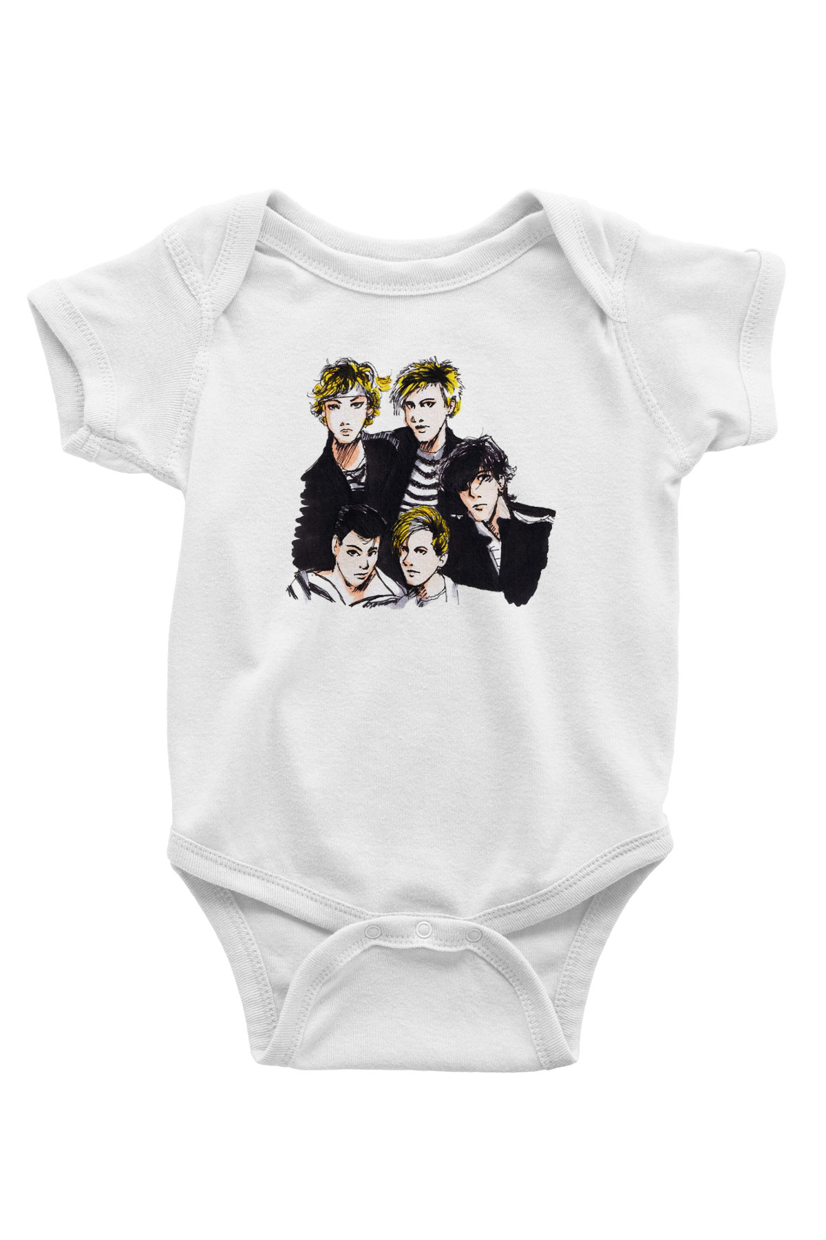 Duran Duran Baskılı Beyaz Unisex Bebek Body - Zıbın