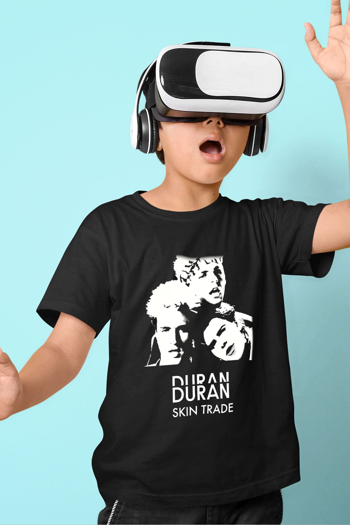 Duran Duran Baskılı Siyah Unisex Çocuk Tişört