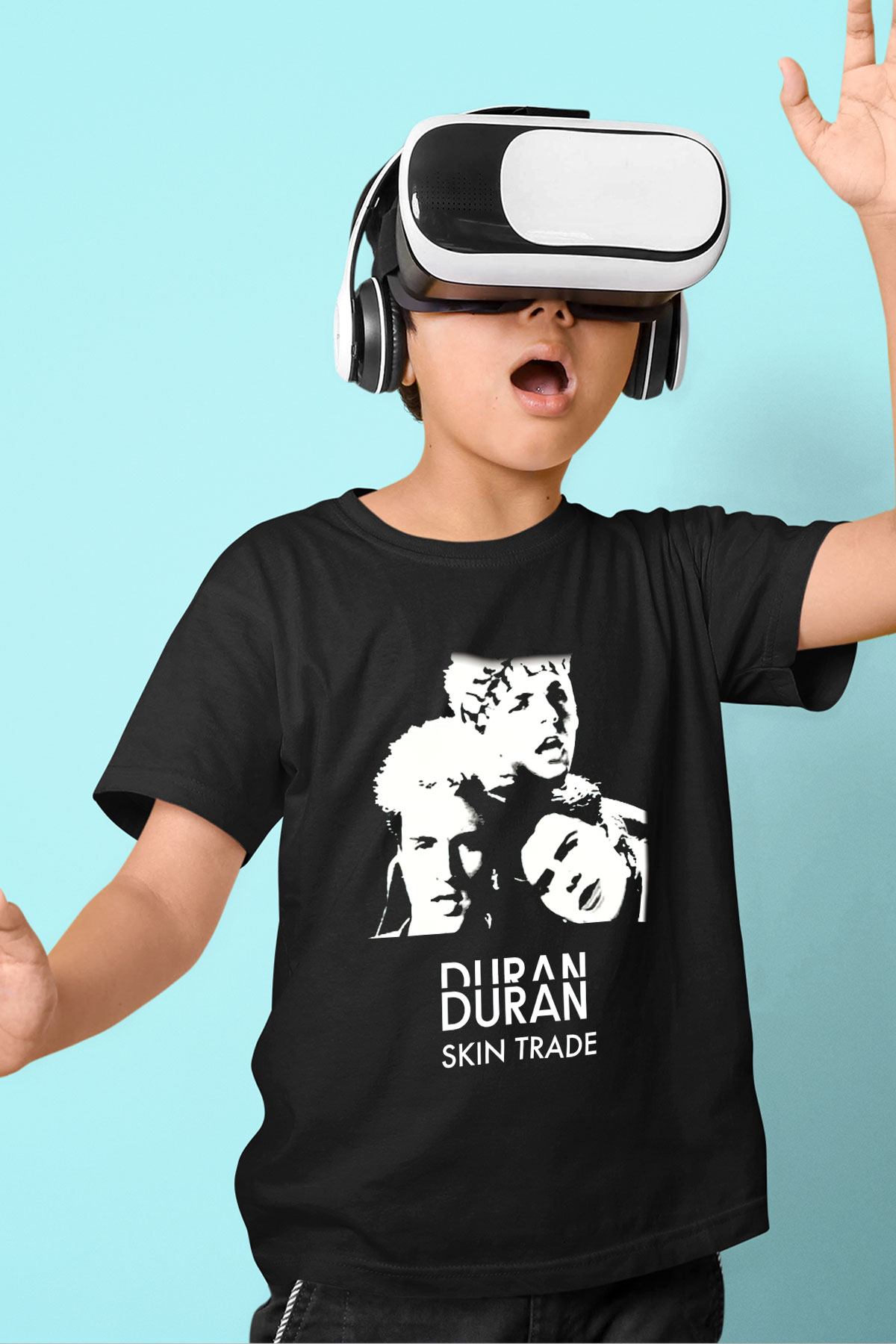 Duran Duran Baskılı Siyah Unisex Çocuk Tişört