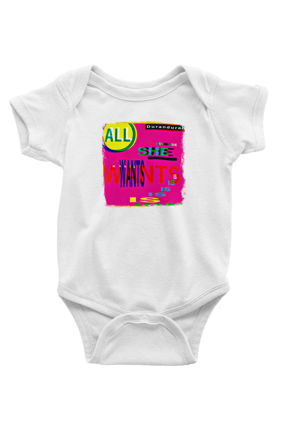 Duran Duran Baskılı Unisex Beyaz Bebek Body - Zıbın