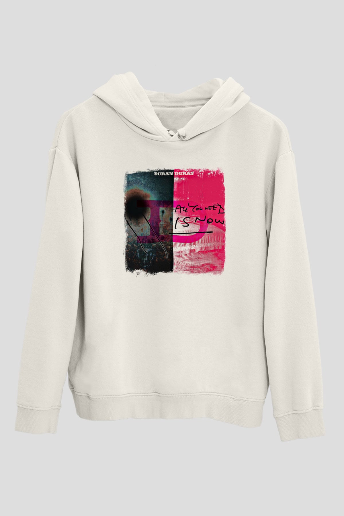 Duran Duran Baskılı Unisex Beyaz Hoodie