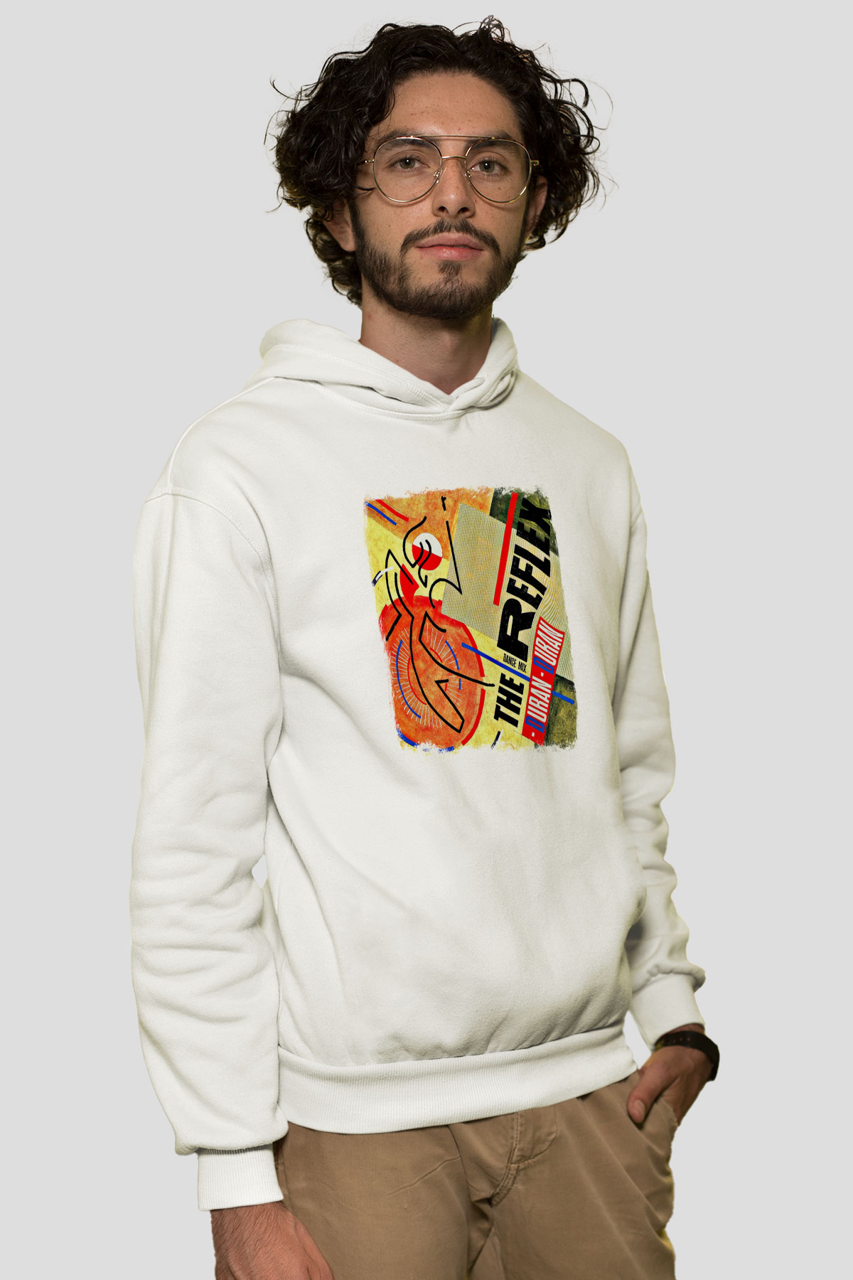 Duran Duran Baskılı Unisex Beyaz Hoodie