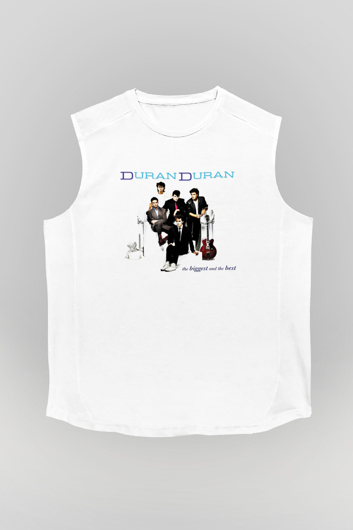 Duran Duran Baskılı Unisex Beyaz Kolsuz Tişört