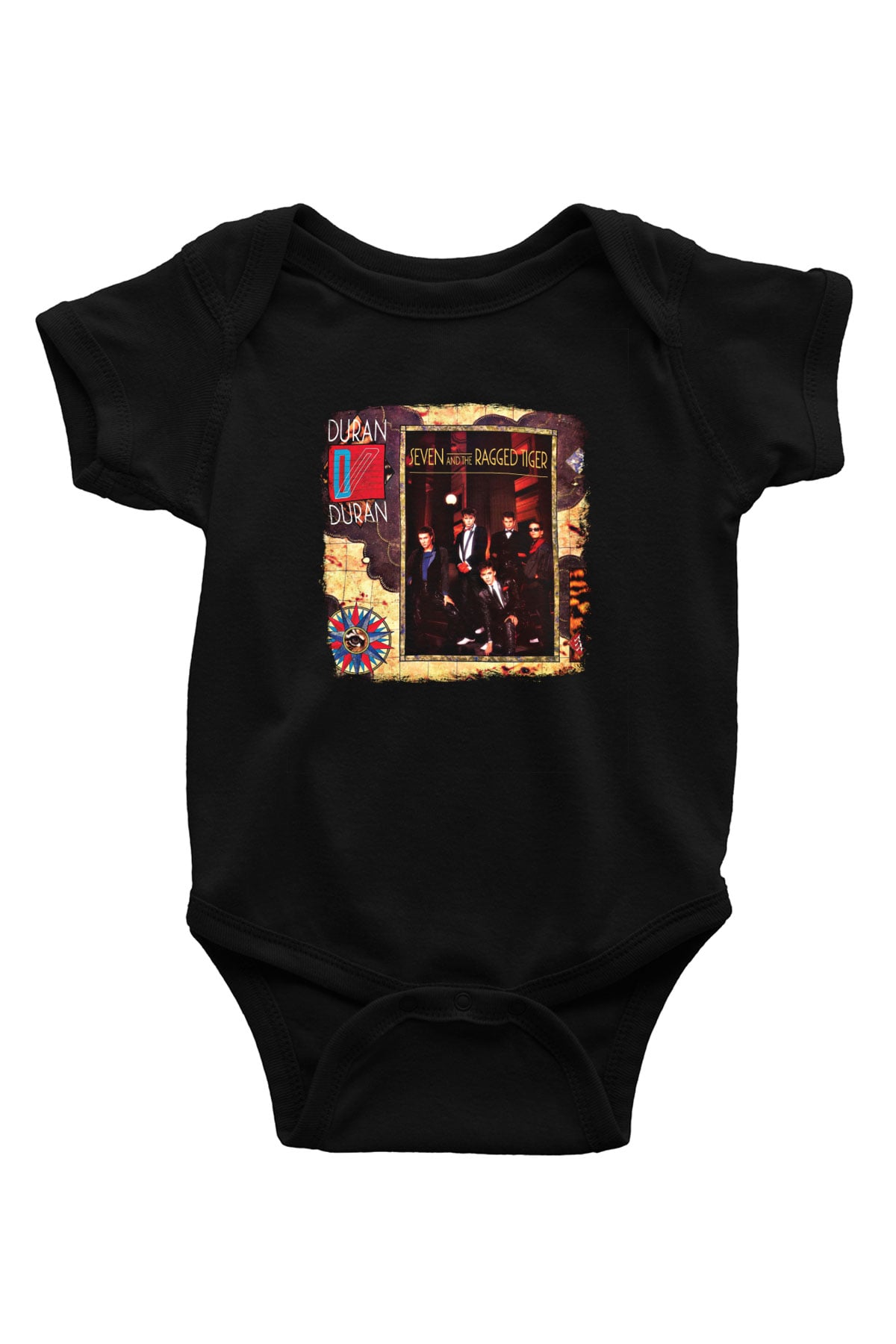 Duran Duran Baskılı Unisex Siyah Bebek Body - Zıbın