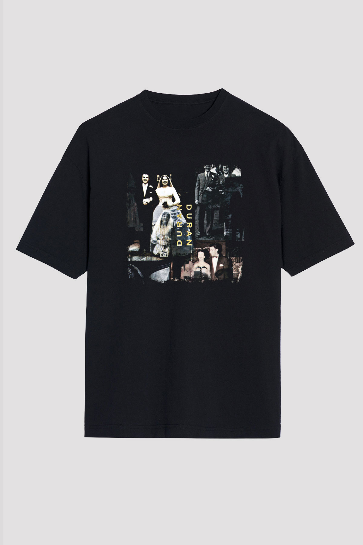 Duran Duran Baskılı Unisex Siyah Oversize Tişört
