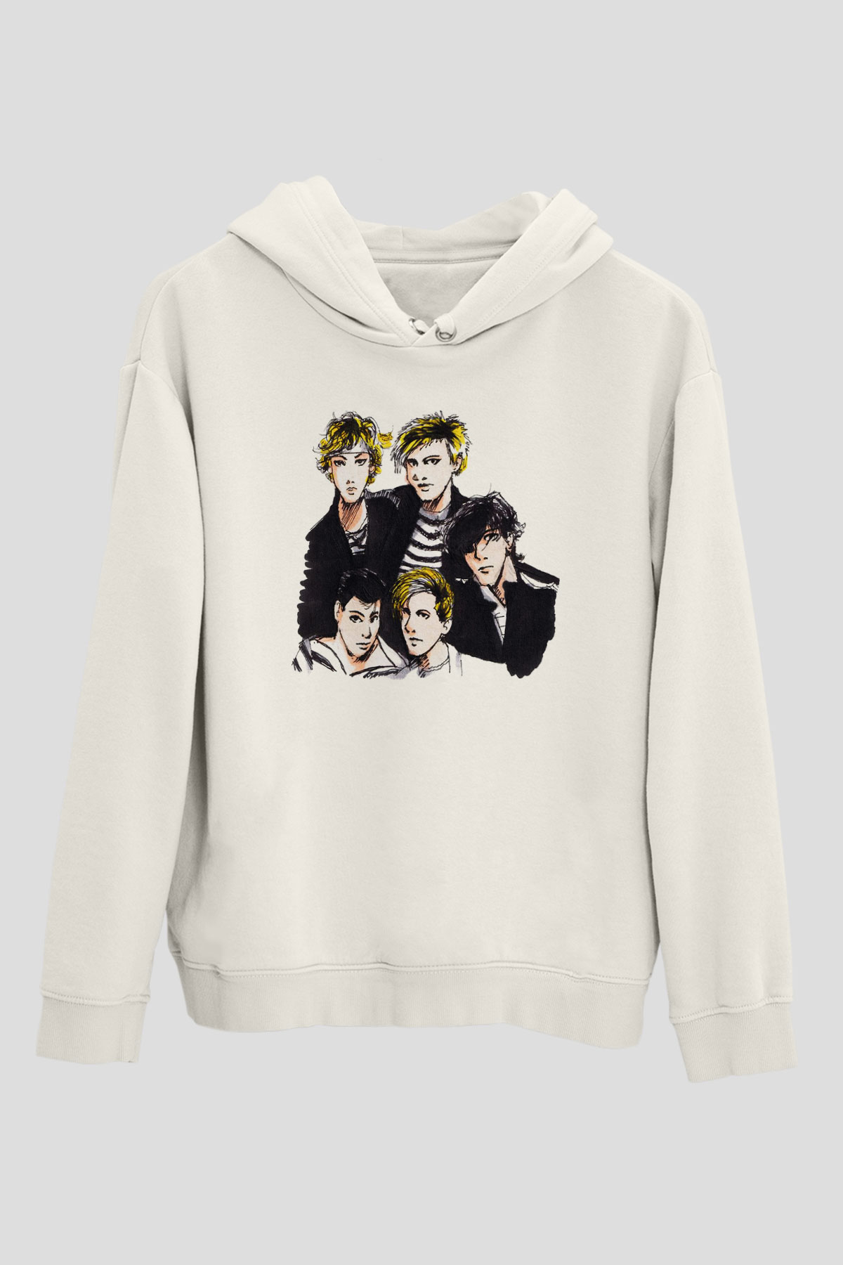 Duran Duran Beyaz Unisex Kapşonlu Sweatshirt