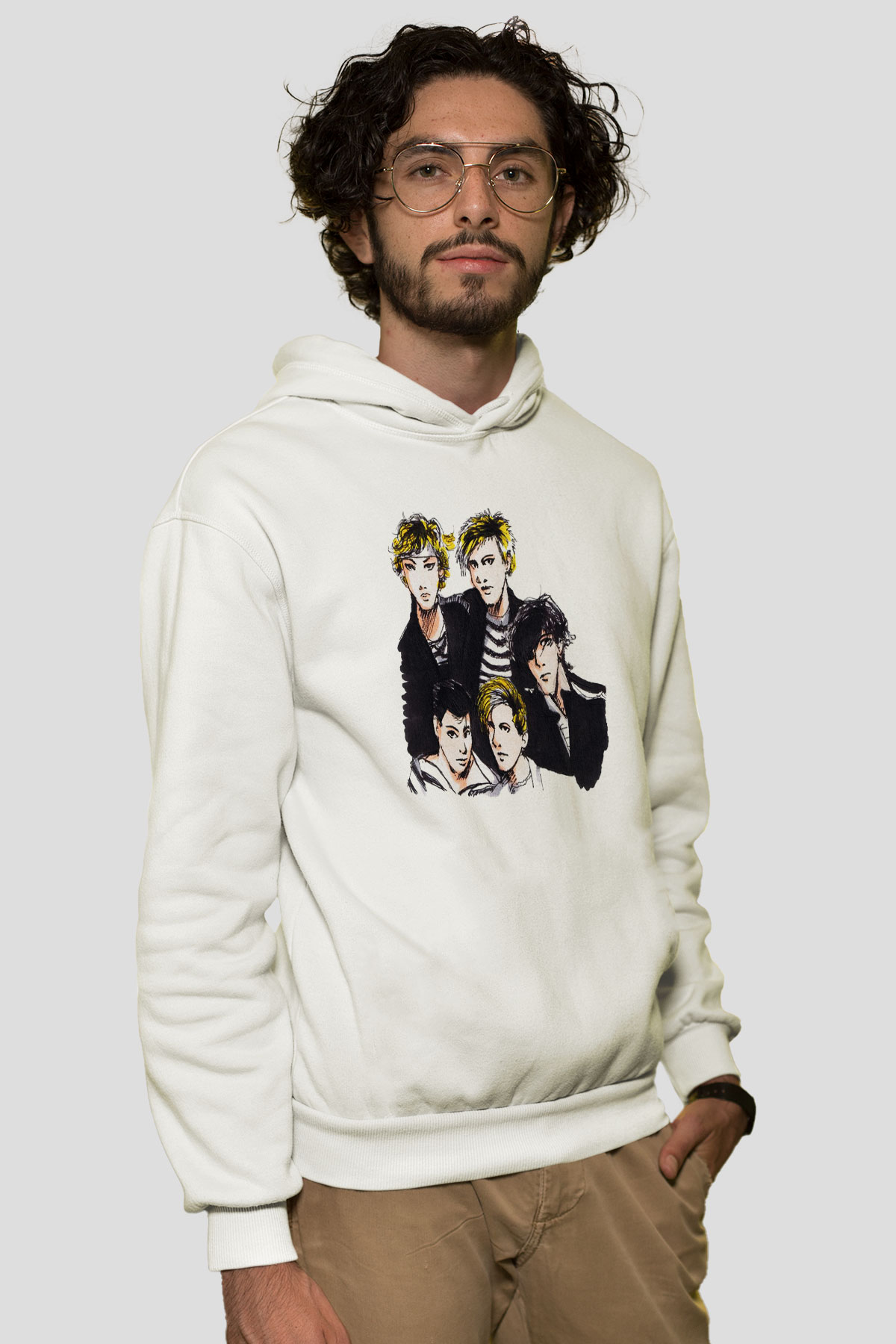 Duran Duran Beyaz Unisex Kapşonlu Sweatshirt