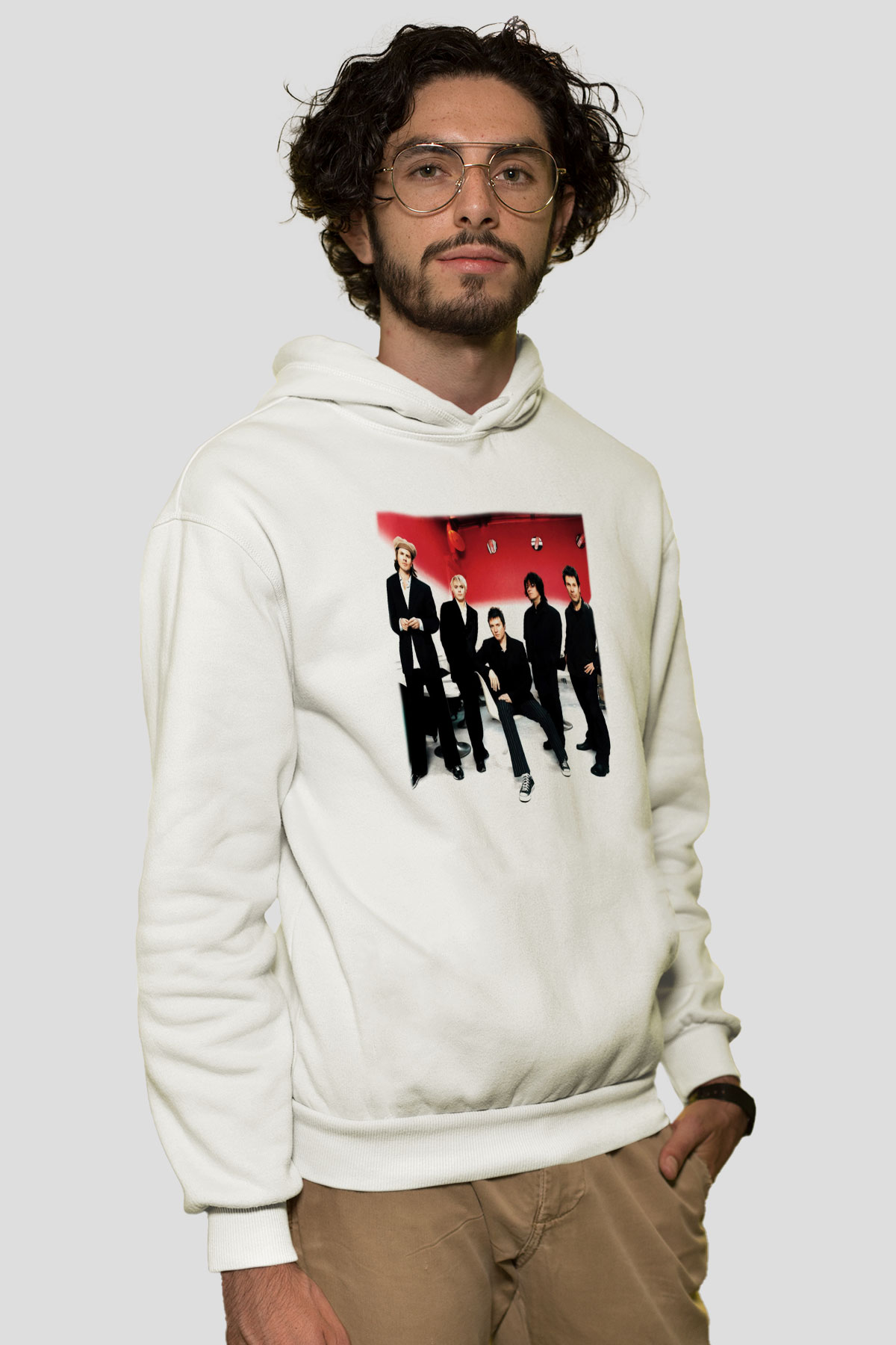 Duran Duran Beyaz Unisex Kapşonlu Sweatshirt