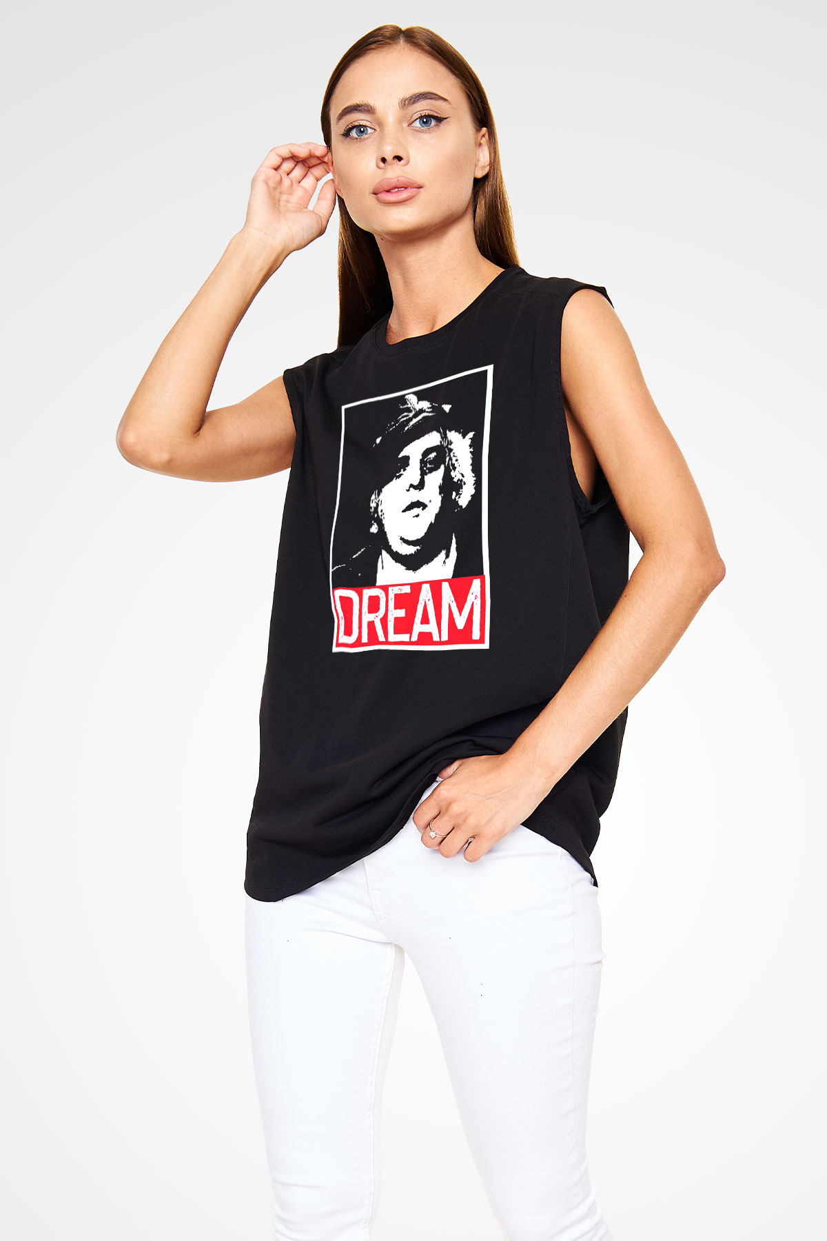Dusty Rhodes Siyah Unisex  Kolsuz Tişört