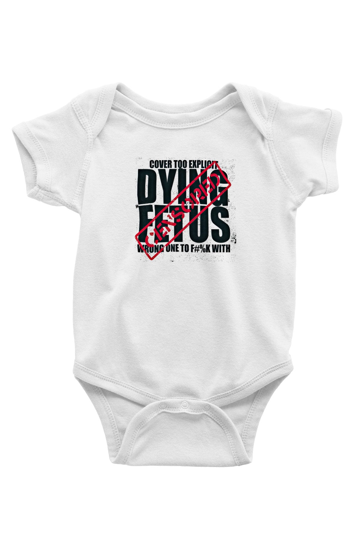 Dying Fetus Baskılı Unisex Beyaz Bebek Body - Zıbın