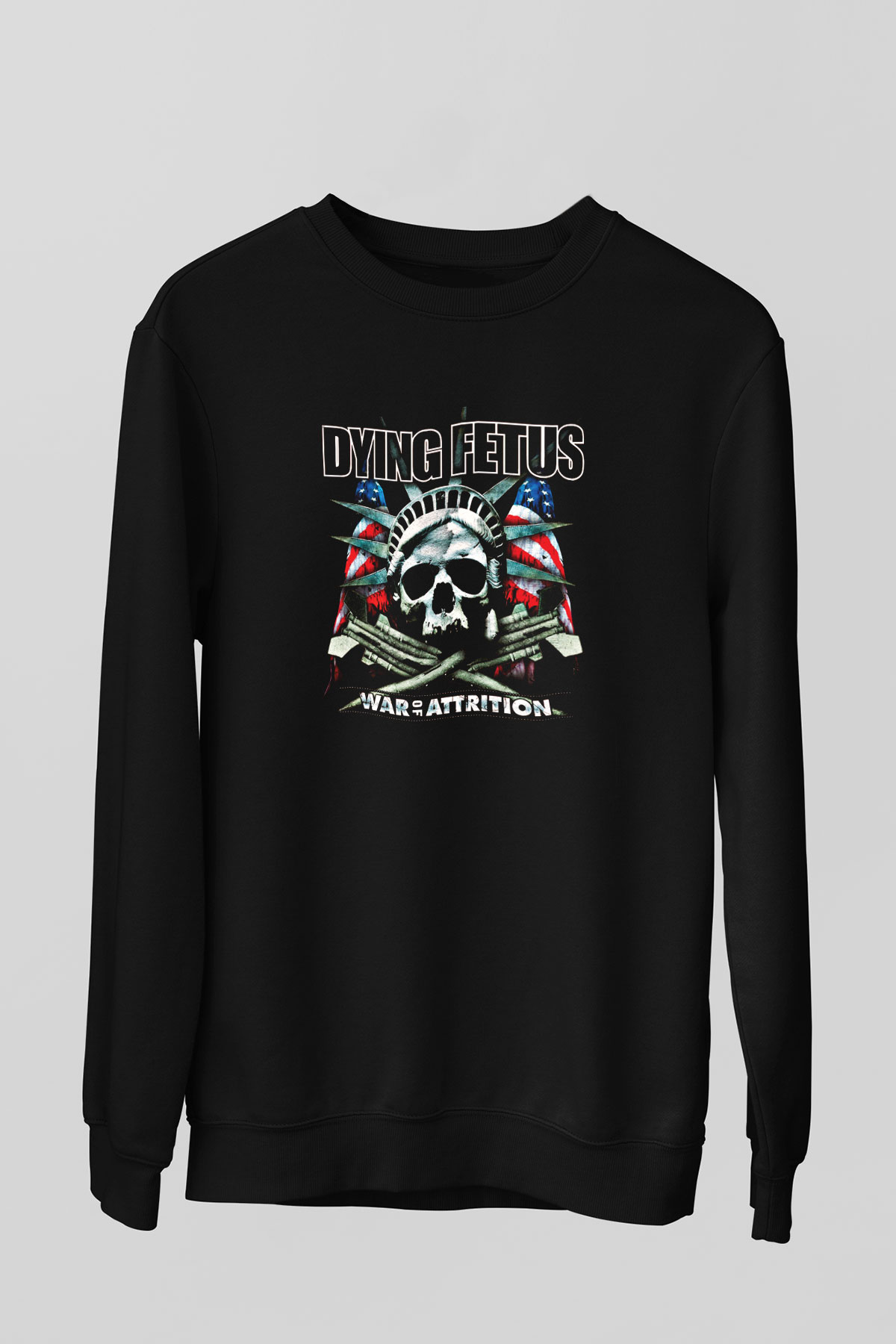 Dying Fetus Baskılı Unisex Siyah Sweatshirt