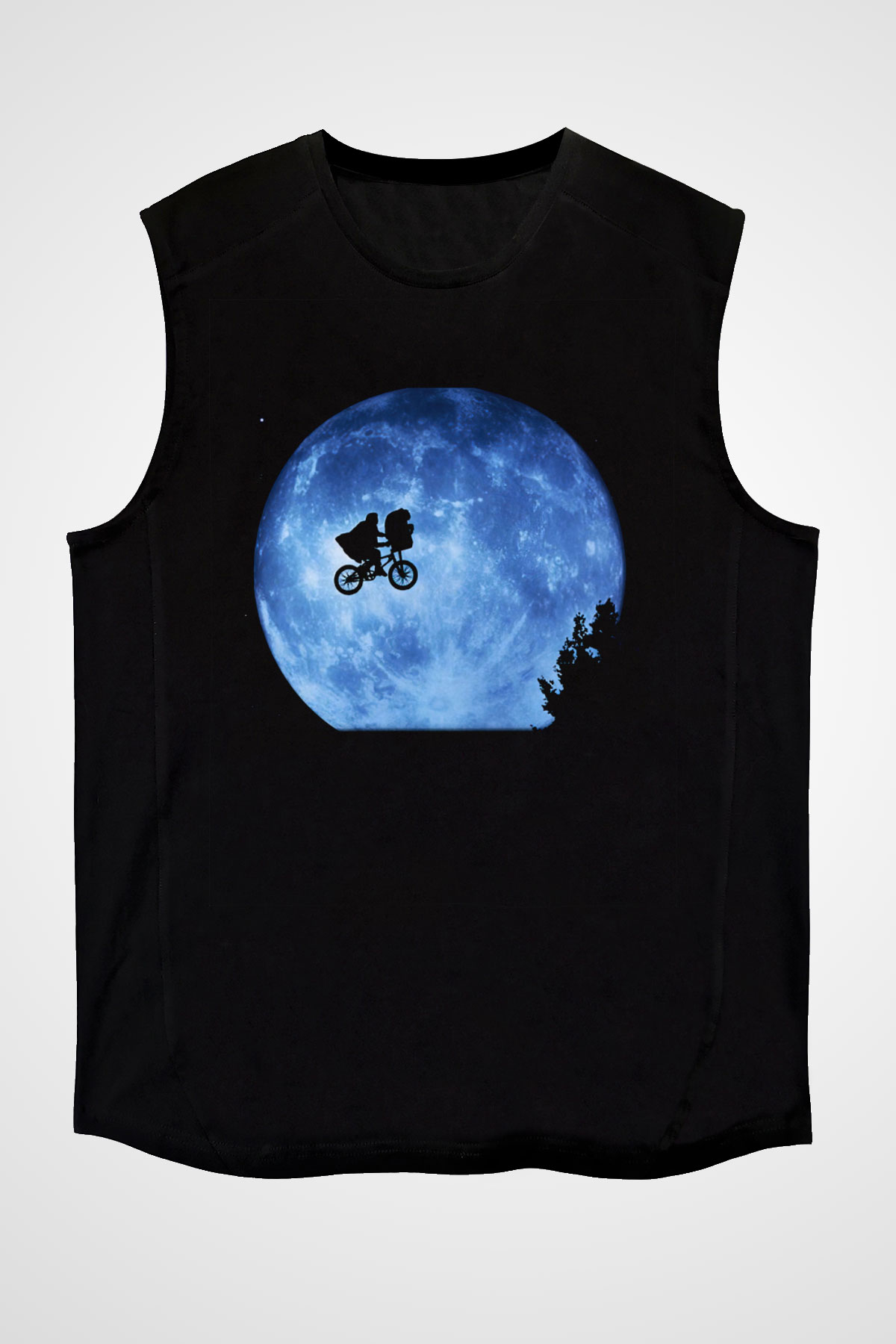 E.T. Siyah Unisex Kolsuz Tişört