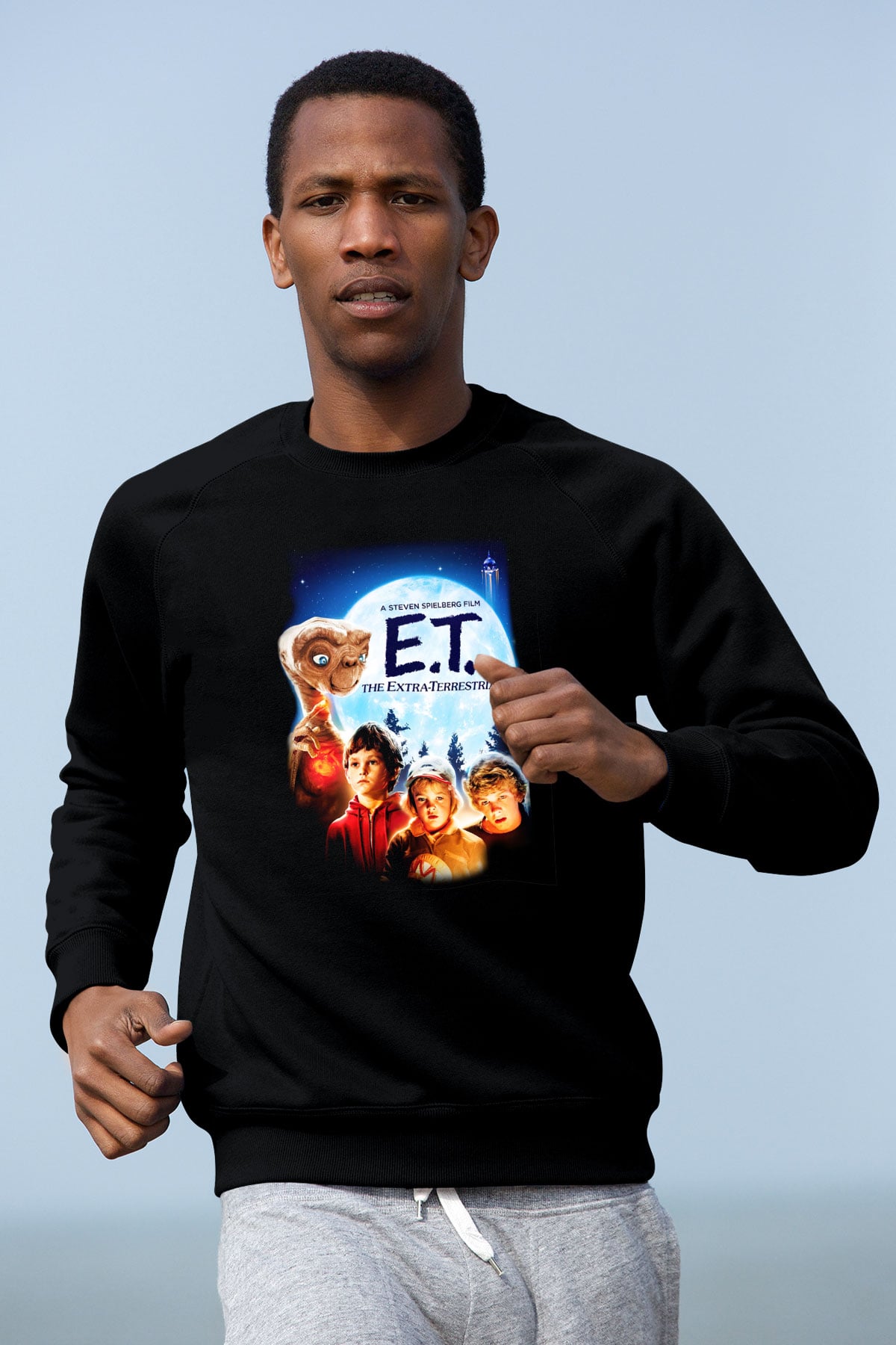E.T. Siyah Unisex Sweatshirt