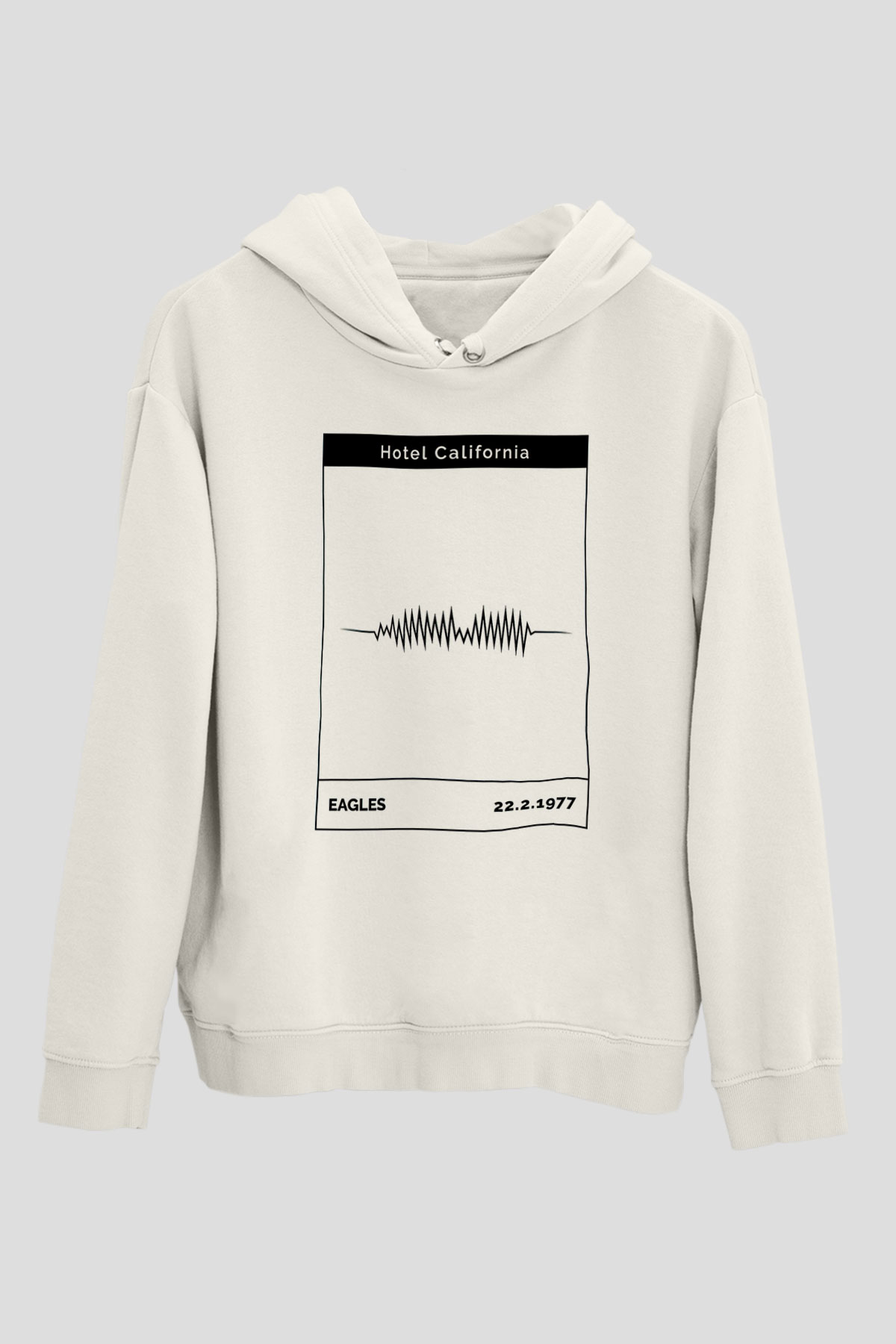 Eagles Baskılı Beyaz Unisex Kapüşonlu Sweatshirt