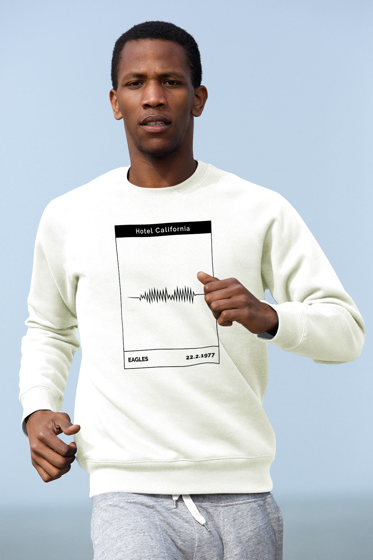 Eagles Baskılı Beyaz Unisex Sweatshirt