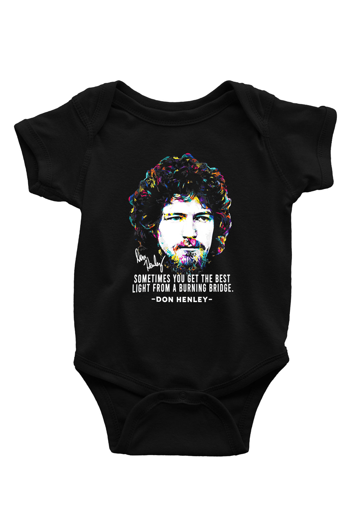 Eagles Baskılı Unisex Siyah Bebek Body - Zıbın