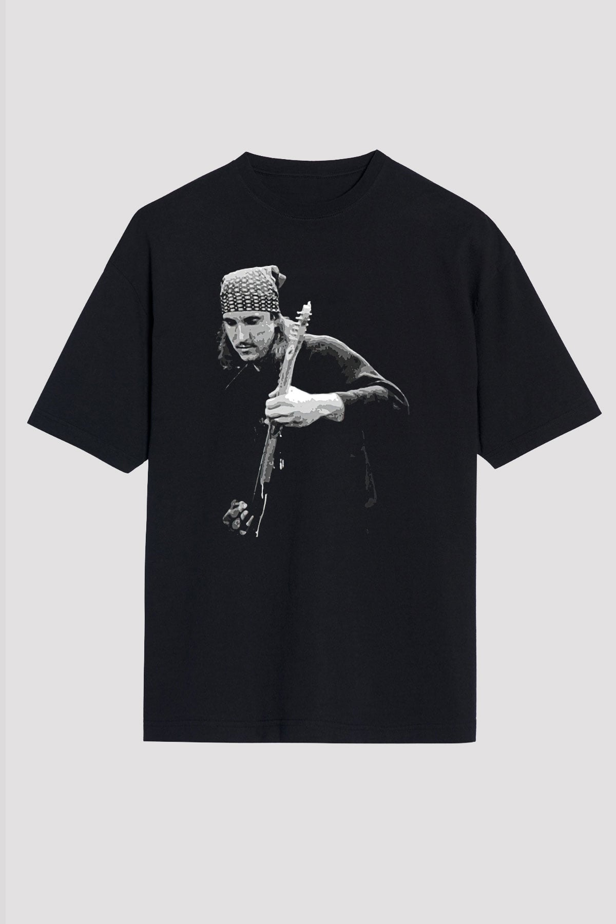 Eagles Baskılı Unisex Siyah Oversize Tişört - Tshirt