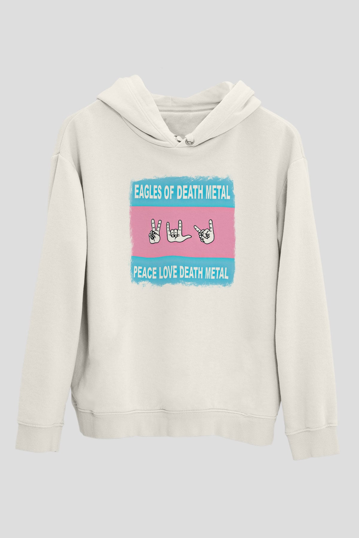Eagles of Death Metal Baskılı Unisex Beyaz Hoodie