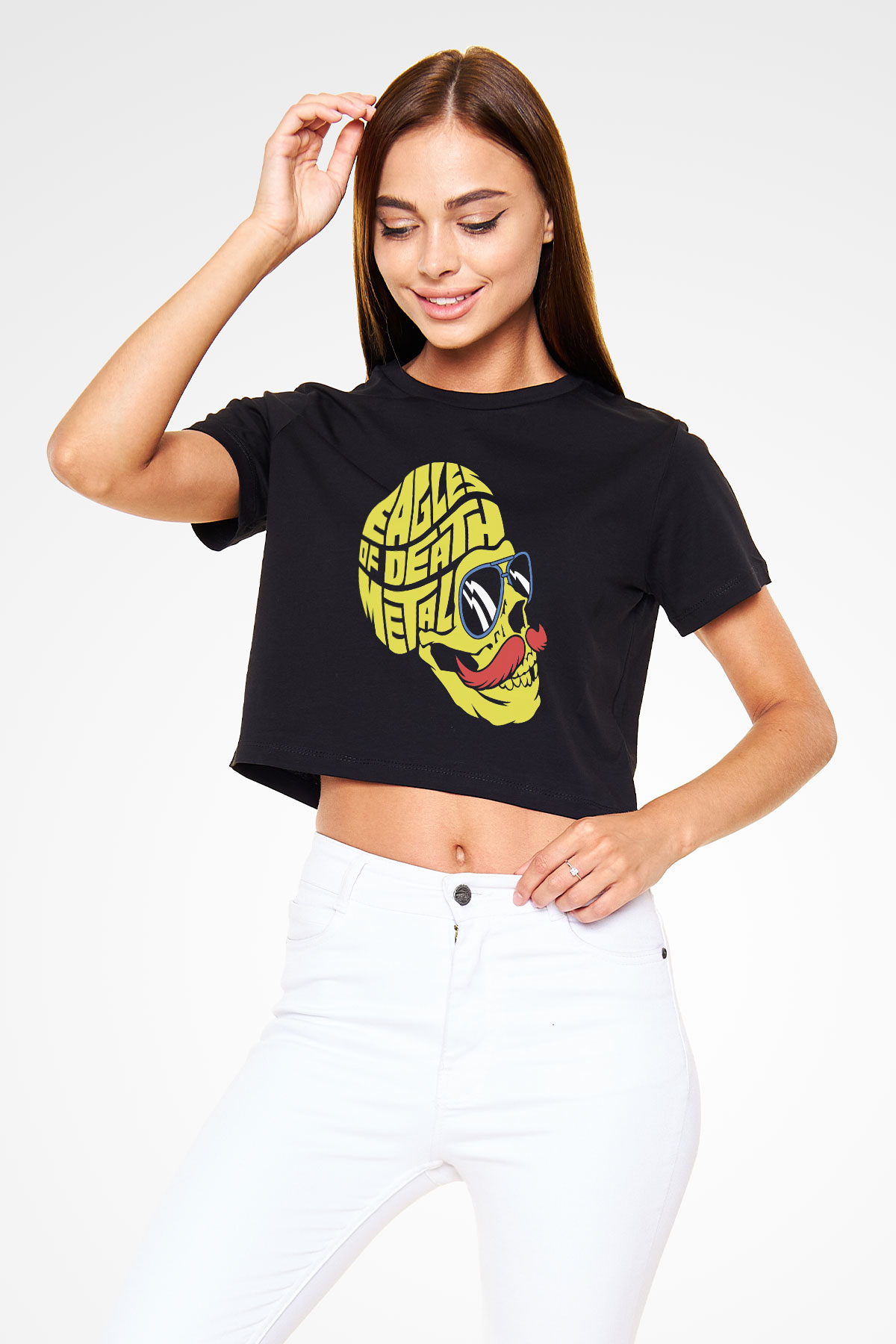 Eagles of Death Metal Siyah Crop Top Tişört