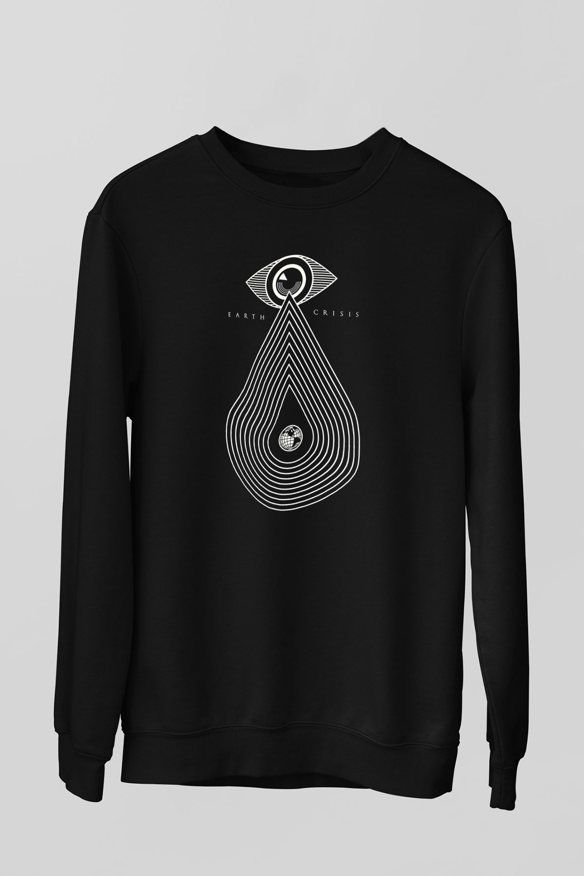 Earth Crisis Baskılı Unisex Siyah Sweatshirt