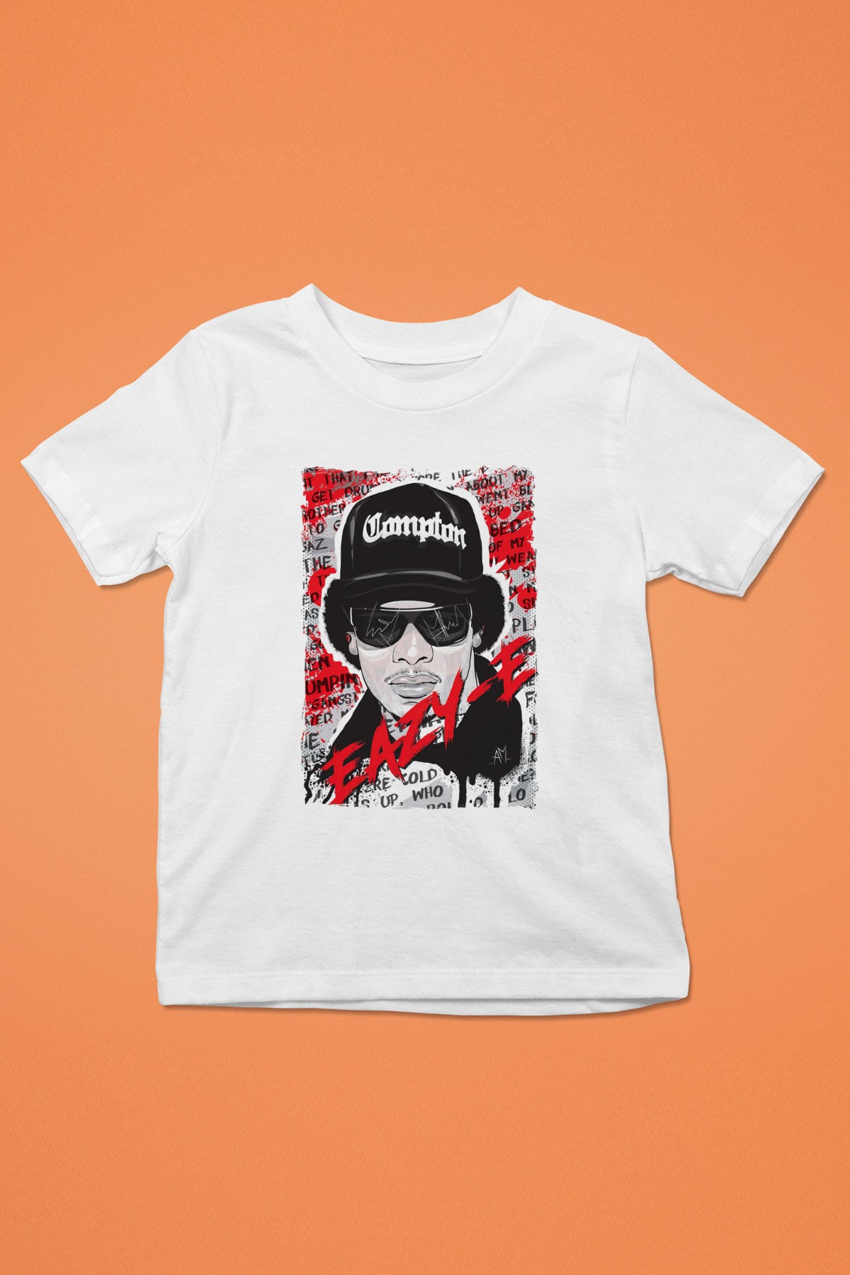 Eazy-E Beyaz Unisex Çocuk Tişört