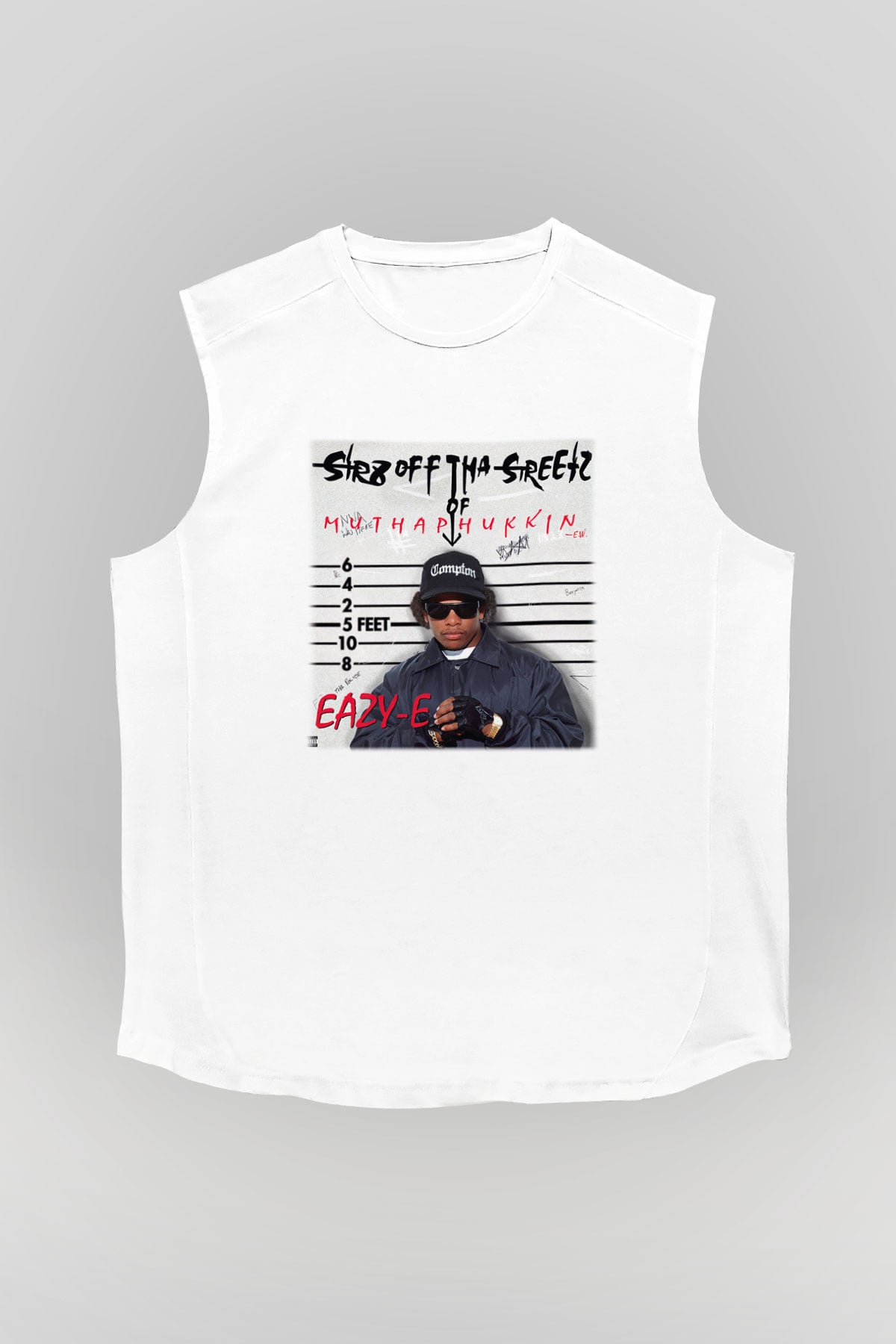 Eazy-E Beyaz Unisex Kolsuz Tişört