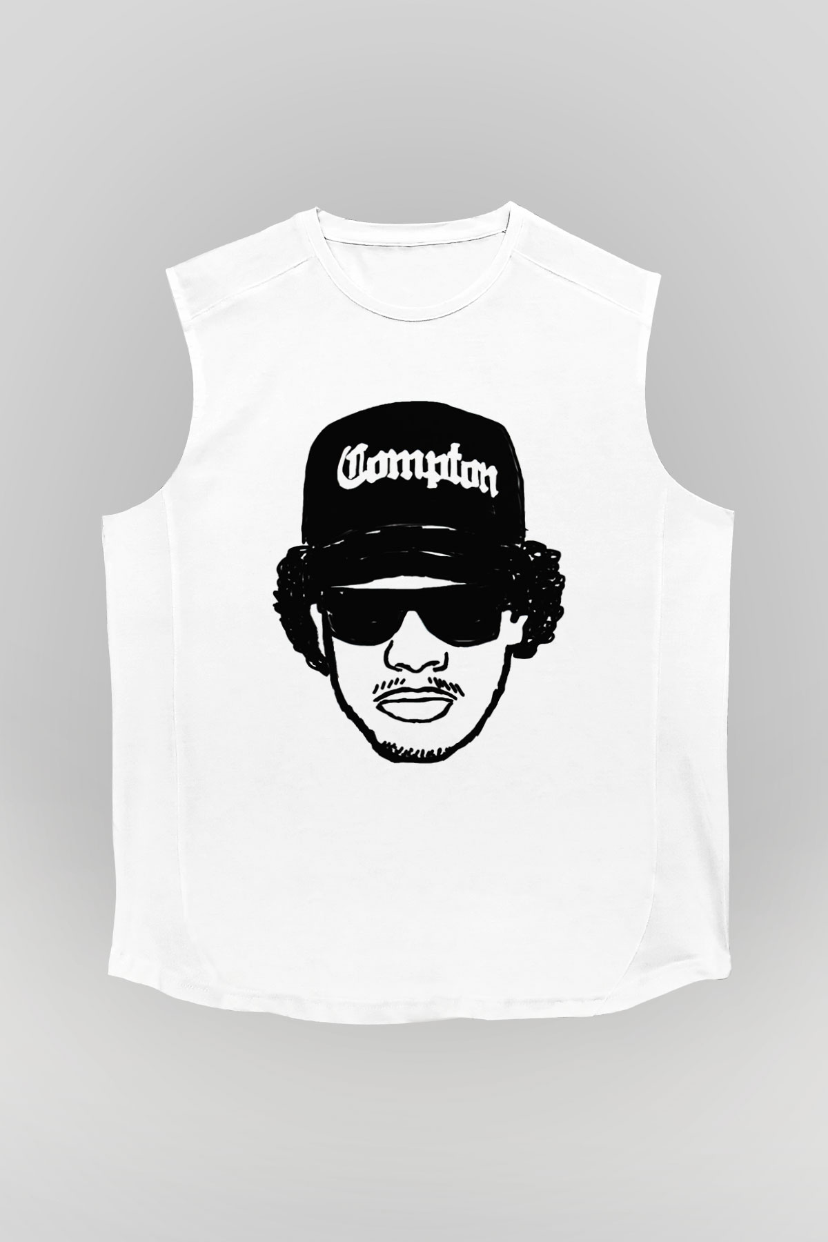 Eazy-E Beyaz Unisex Kolsuz Tişört