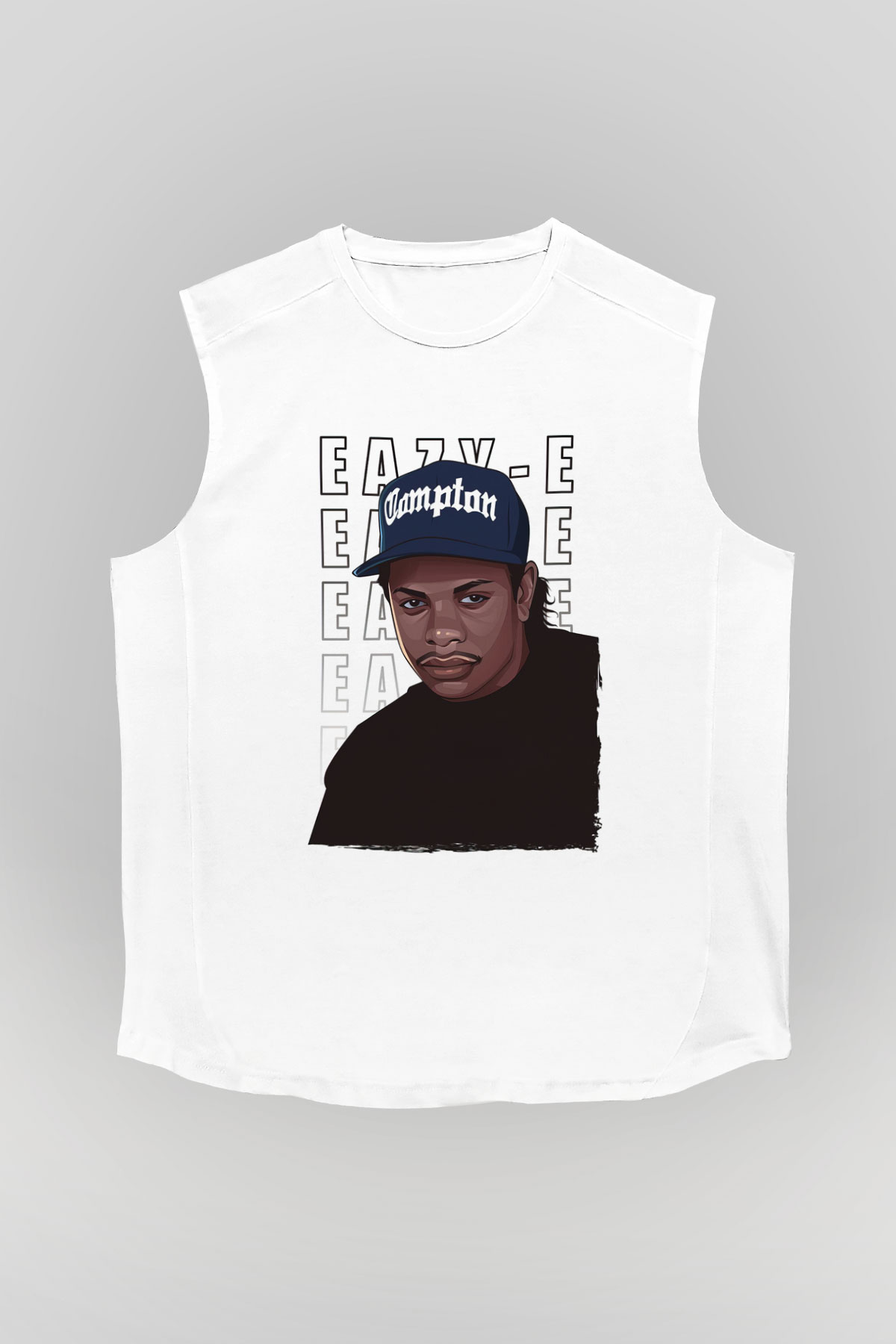 Eazy-E Beyaz Unisex Kolsuz Tişört