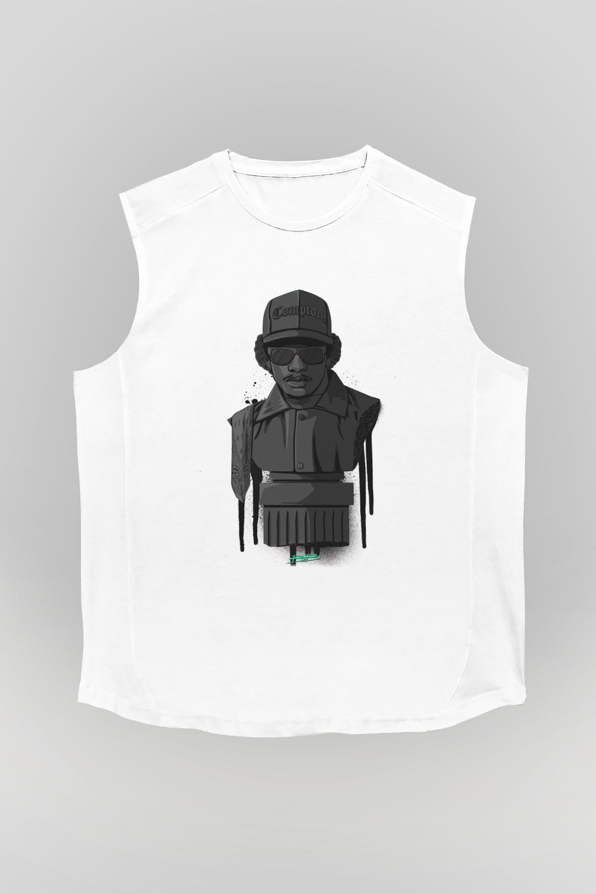 Eazy-E Beyaz Unisex Kolsuz Tişört
