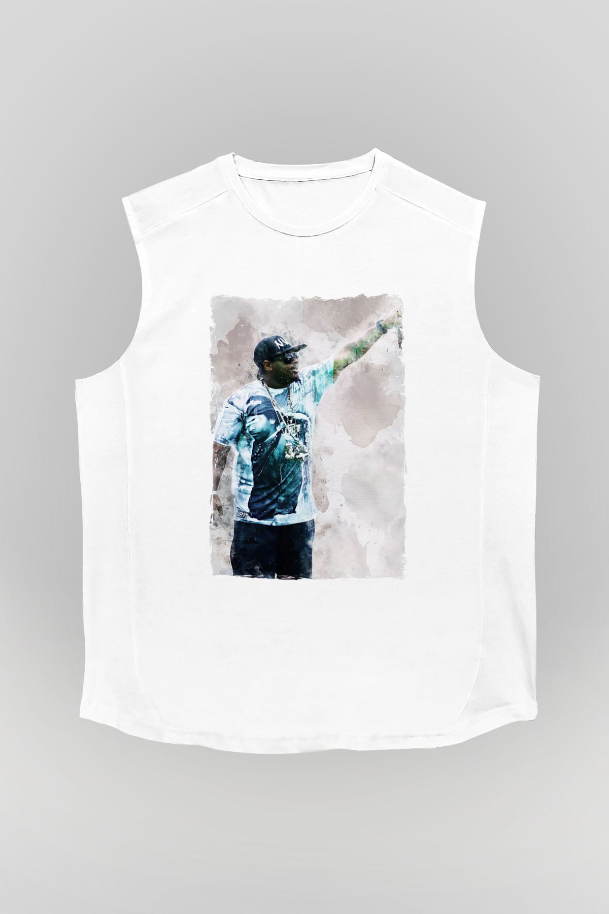 Eazy-E Beyaz Unisex Kolsuz Tişört