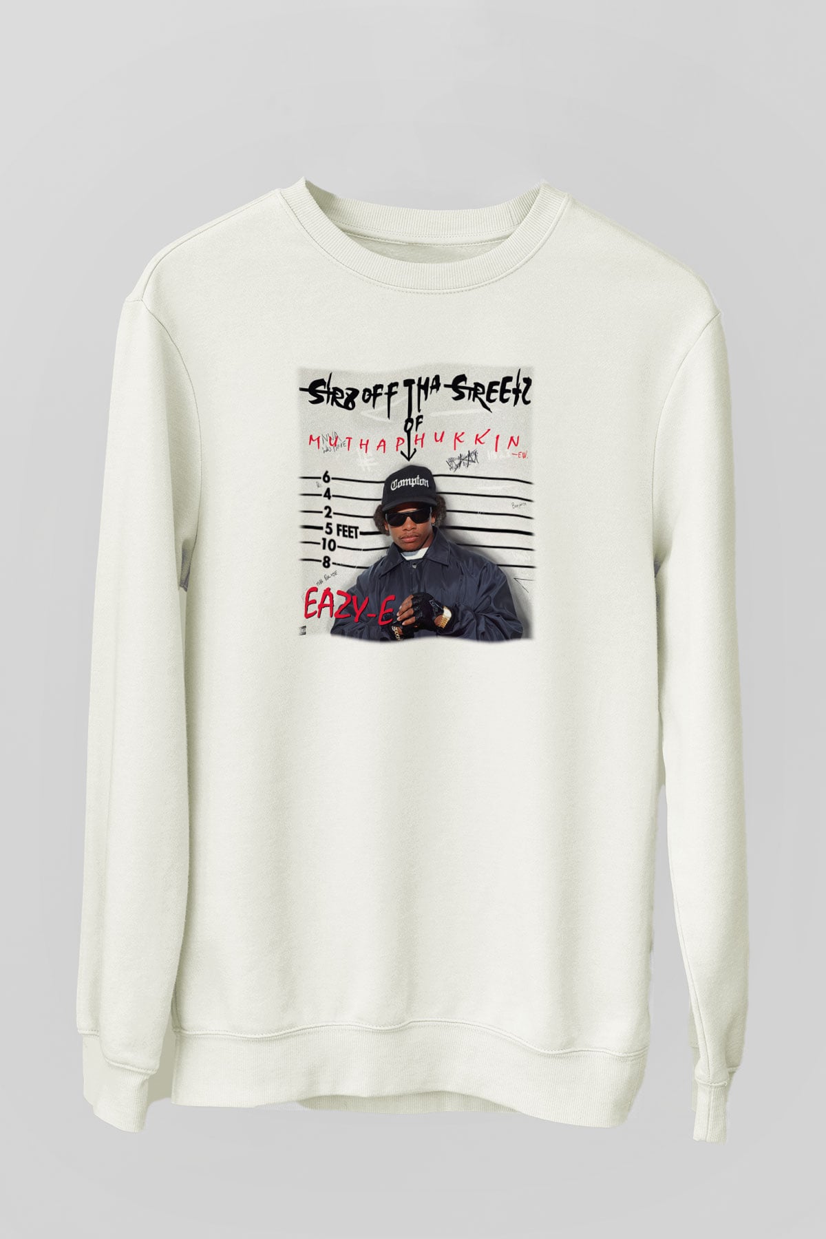 Eazy-E Beyaz Unisex Sweatshirt