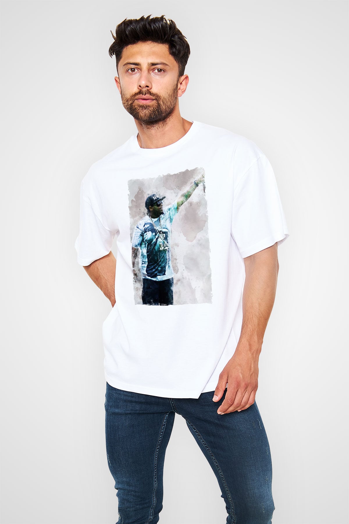 Eazy-E Beyaz Unisex Tişört T-Shirt - TişörtFabrikası