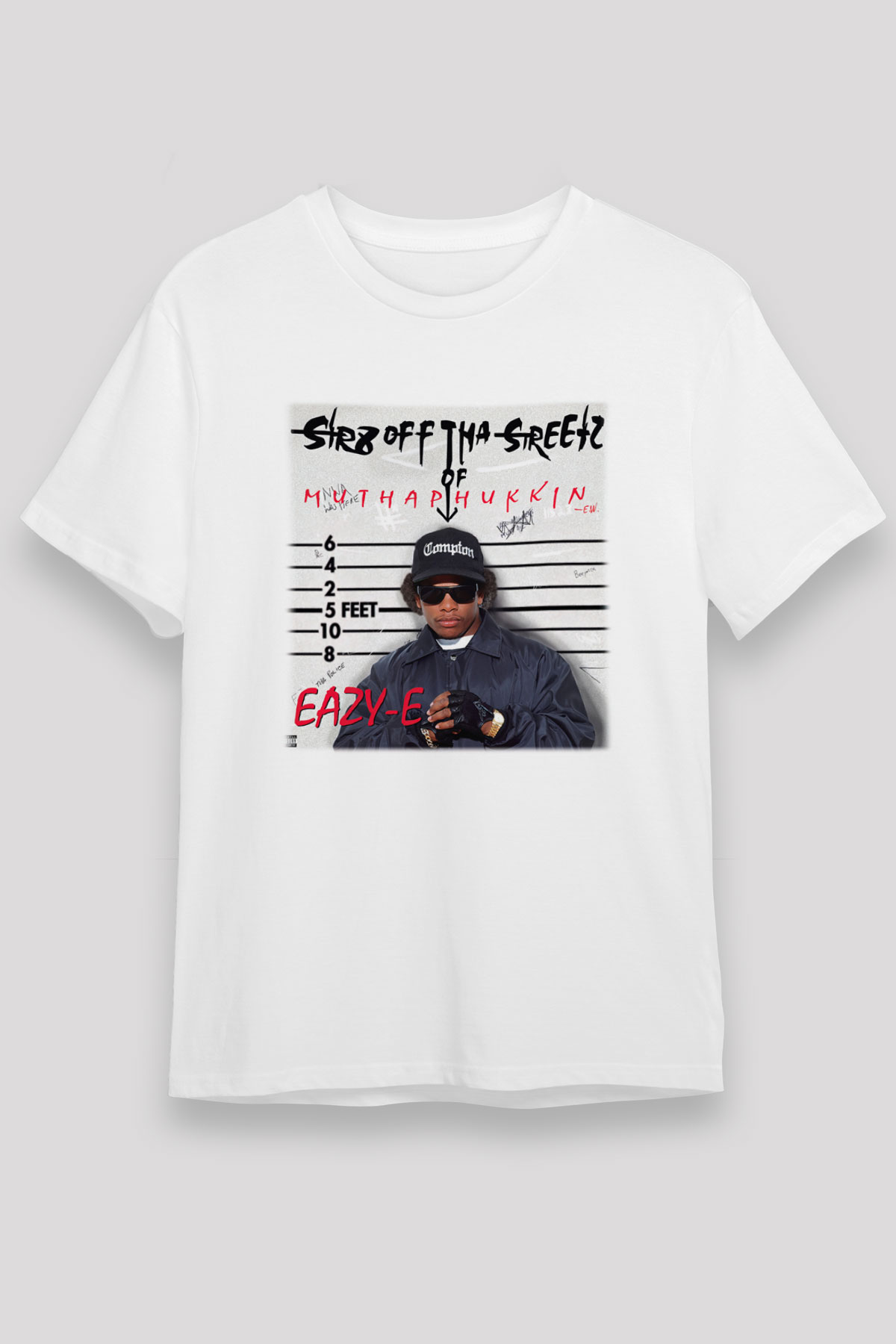 Eazy-E Beyaz Unisex Tişört T-Shirt - TişörtFabrikası