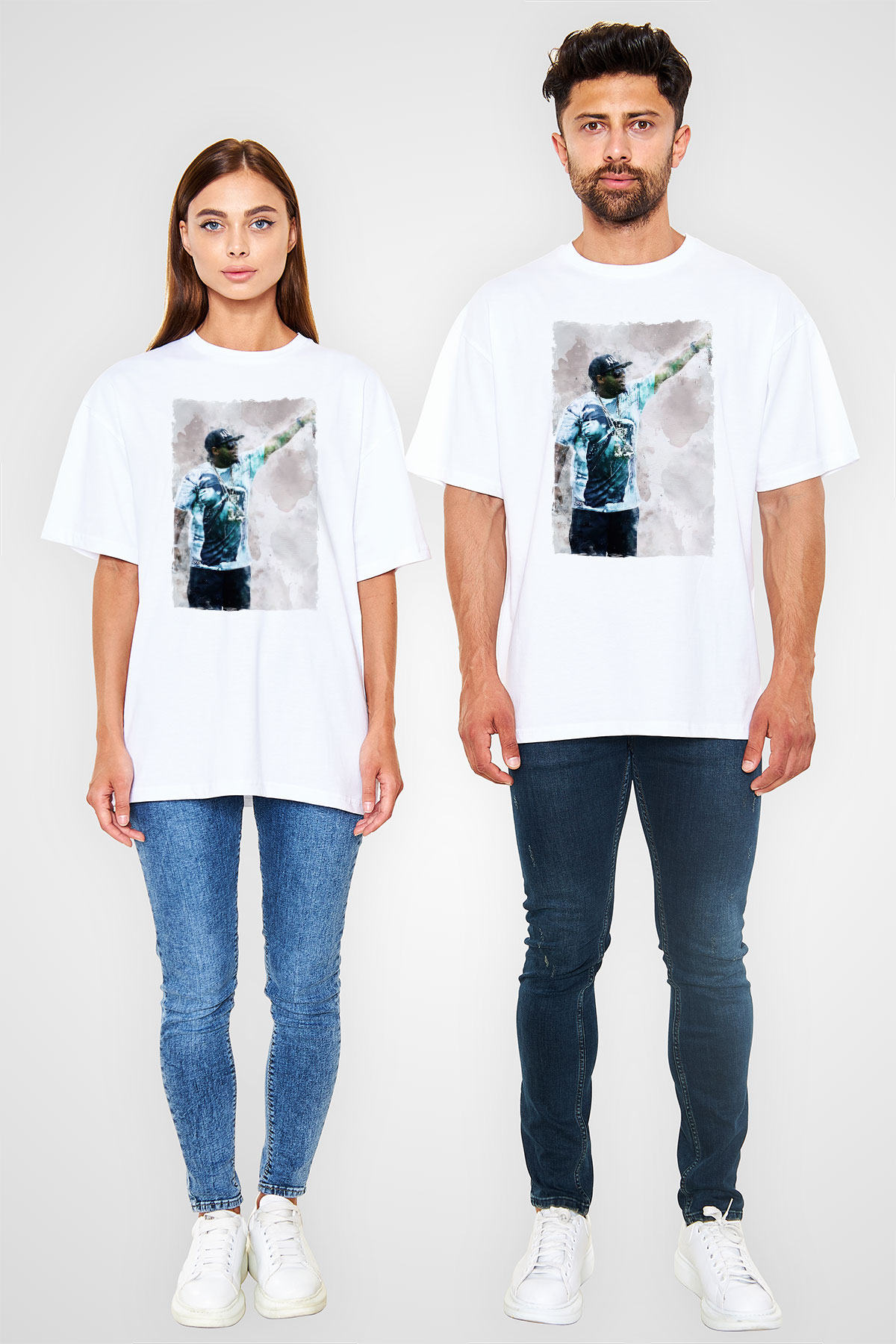 Eazy-E Beyaz Unisex Tişört T-Shirt - TişörtFabrikası