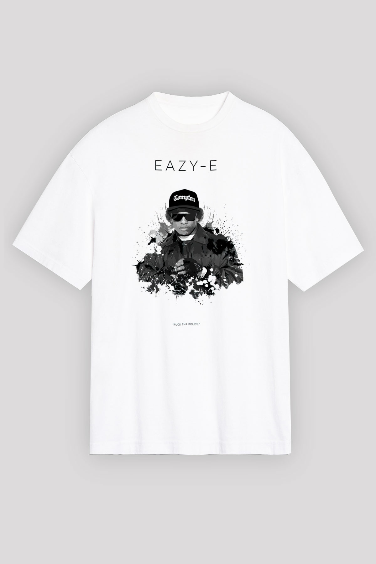 Eazy-E Beyaz Oversize Tişört Oversize T-shirt - TişörtFabrikası